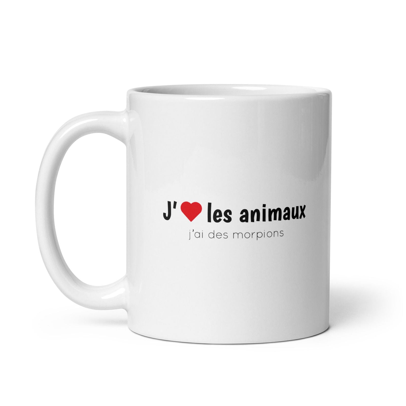 Mug J'aime les animaux j'ai des morpions - Sedurro