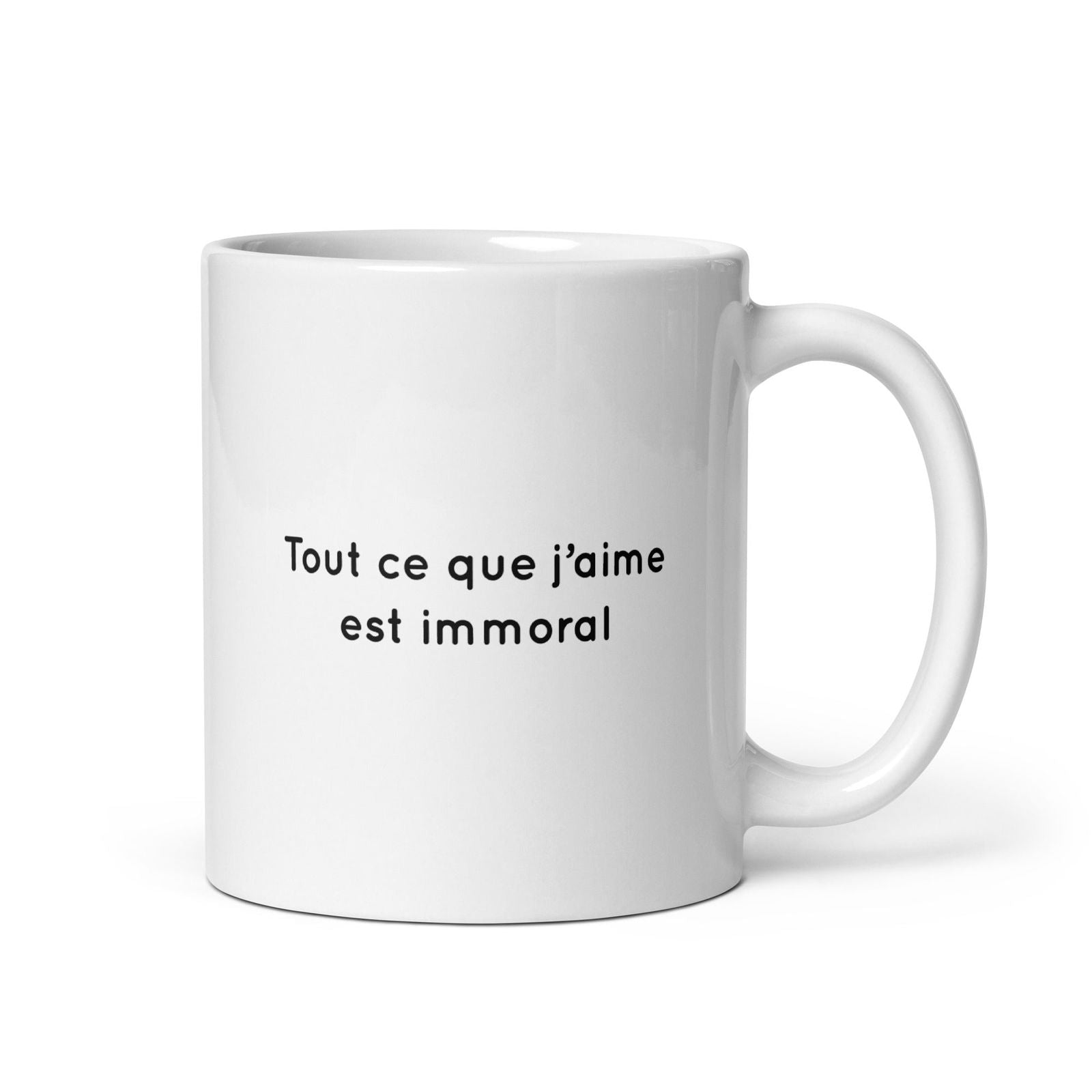 Mug Tout ce que j'aime est immoral - Sedurro