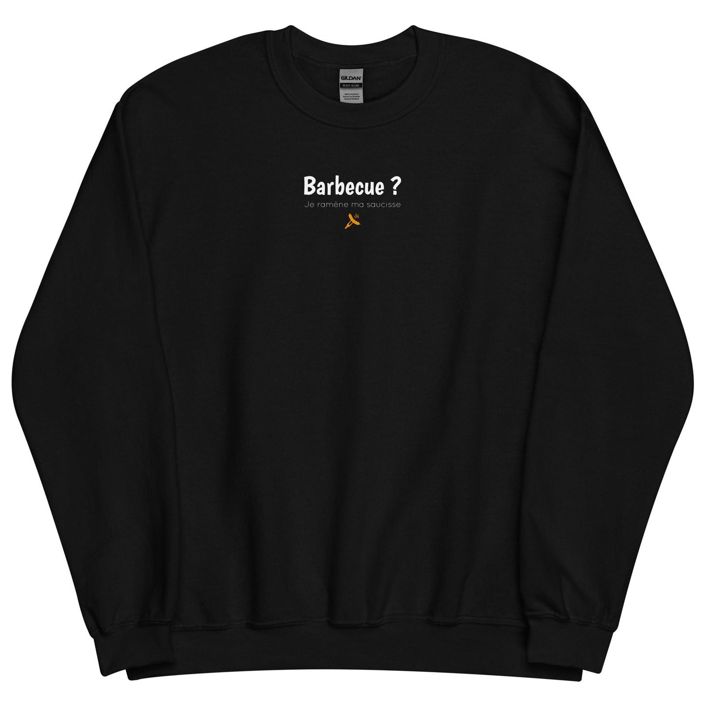 Sweat unisexe col rond Barbecue je ramène ma saucisse - Sedurro