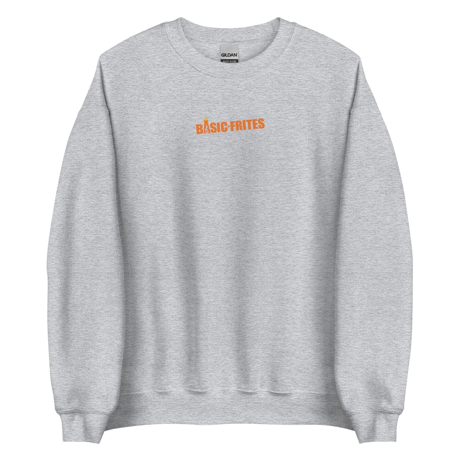 Sweat unisexe col rond Basic frites Gris Sport - Sedurro