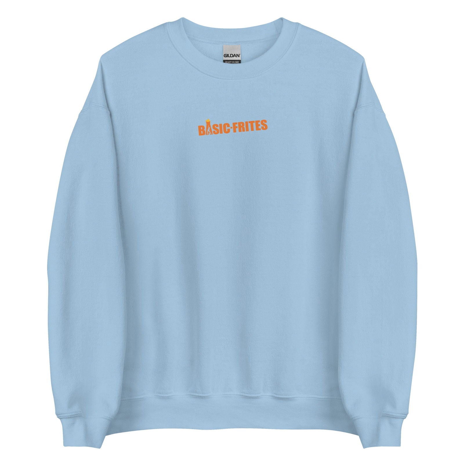 Sweat unisexe col rond Basic frites Bleu Clair - Sedurro