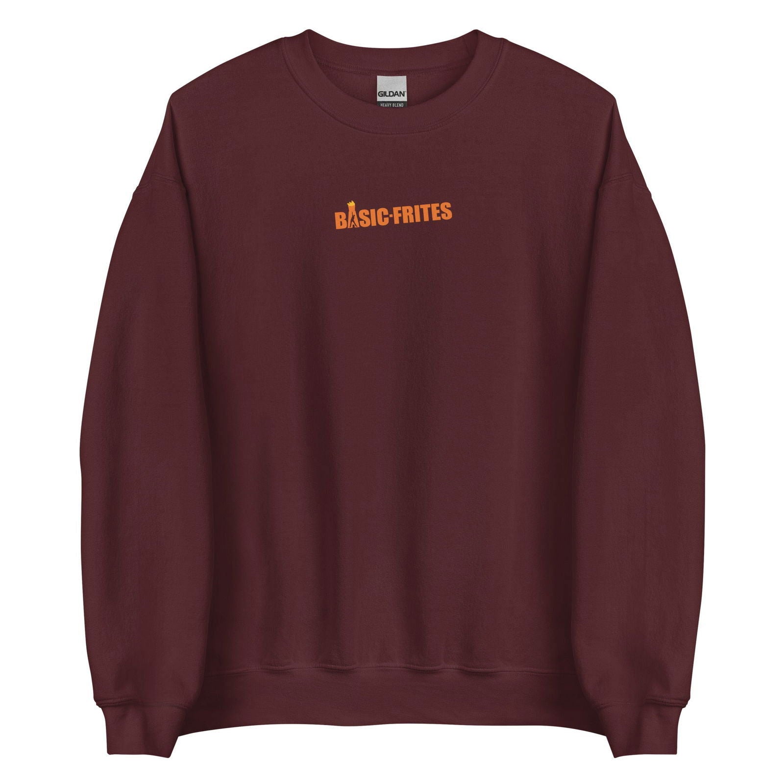 Sweat unisexe col rond Basic frites Bordeaux - Sedurro
