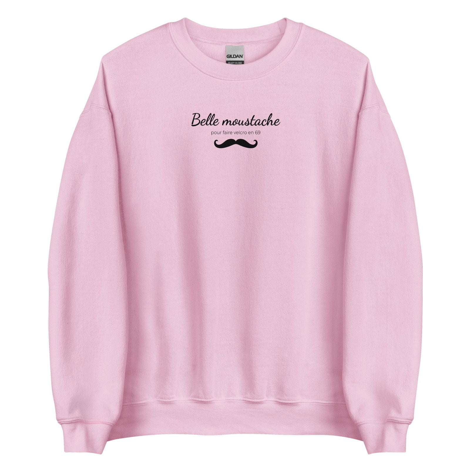 Sweat unisexe col rond Belle moustache pour faire velcro en 69 - Sedurro