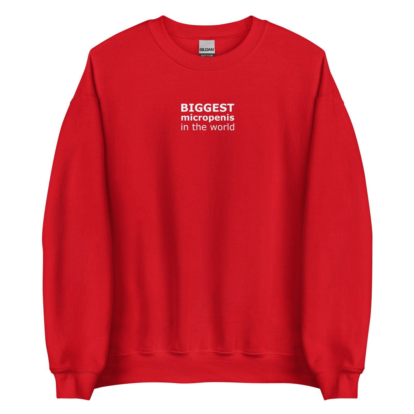 Sweat unisexe col rond Biggest micropenis in the world Rouge - Sedurro