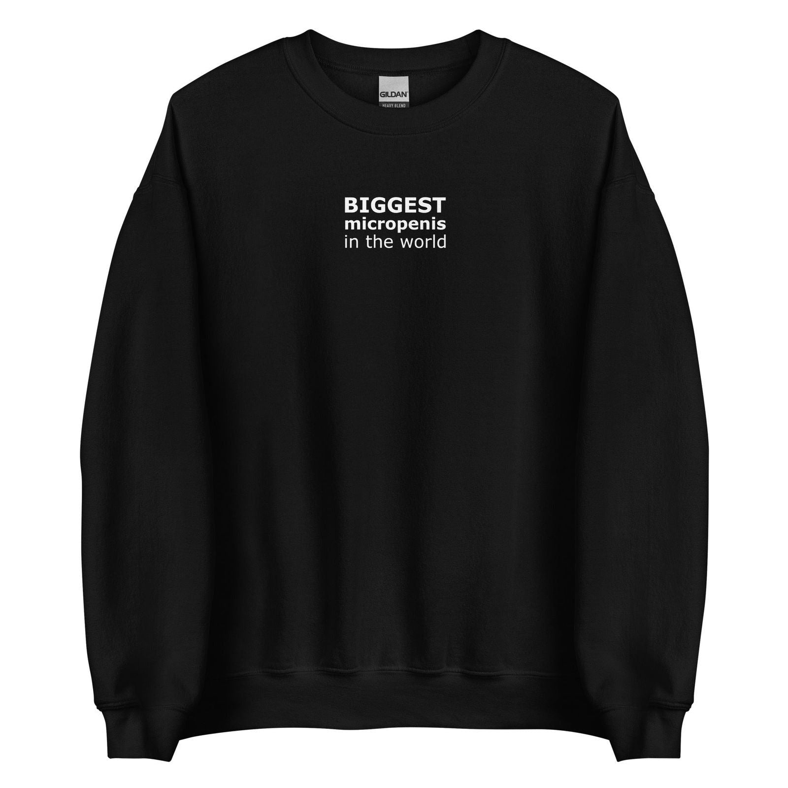 Sweat unisexe col rond Biggest micropenis in the world Noir - Sedurro