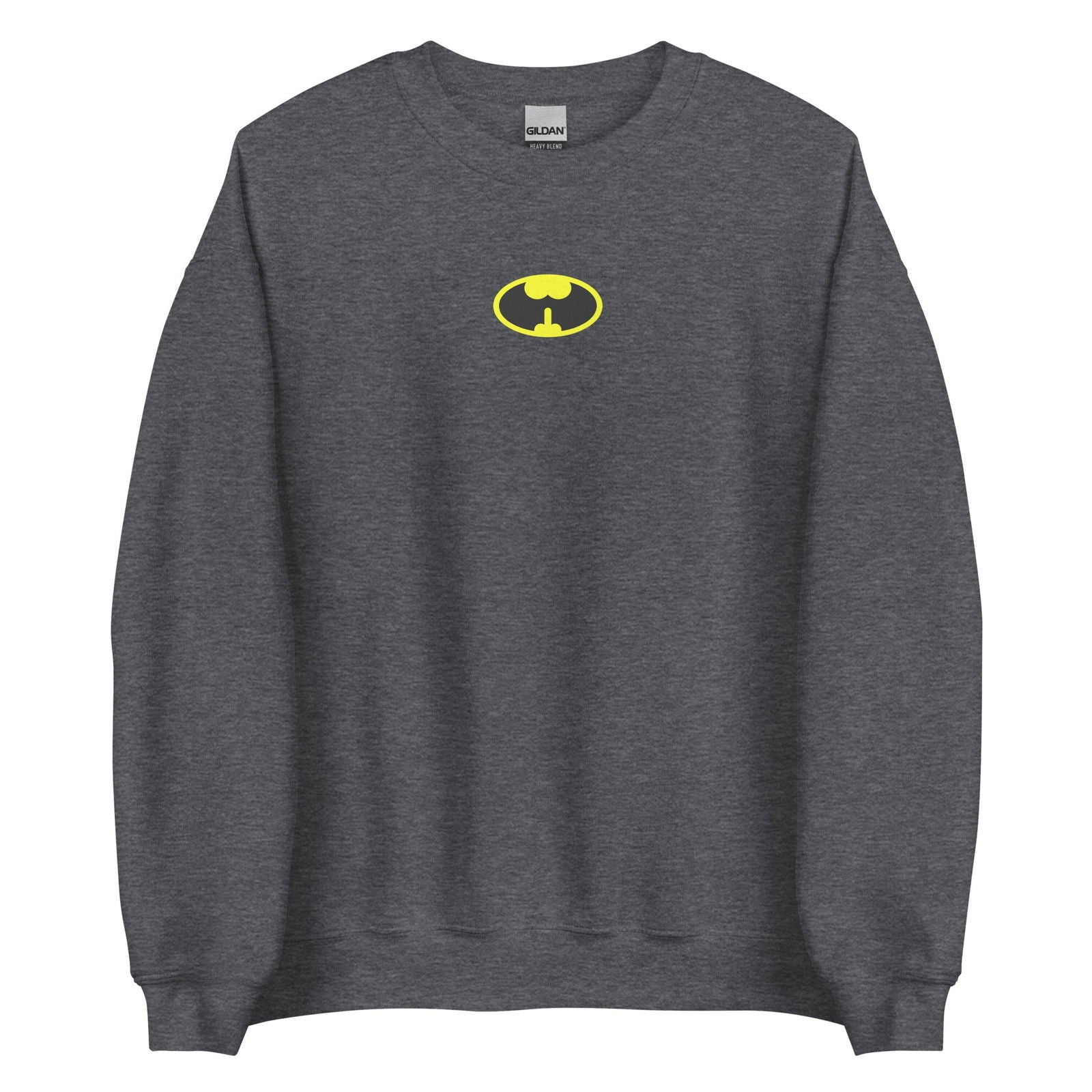 Sweat unisexe col rond Bitman Gris Foncé Chiné - Sedurro