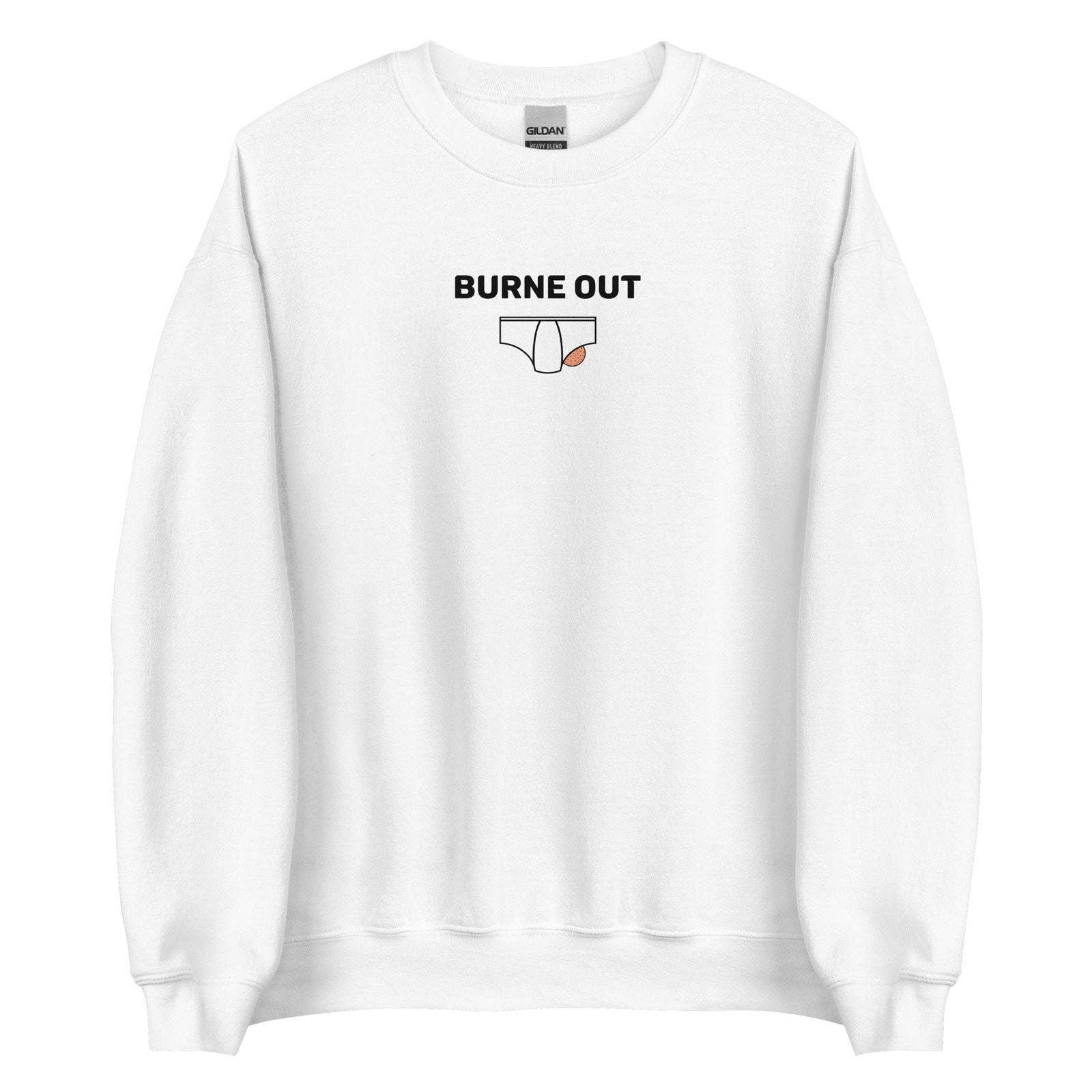 Sweat unisexe col rond Burne out Blanc - Sedurro