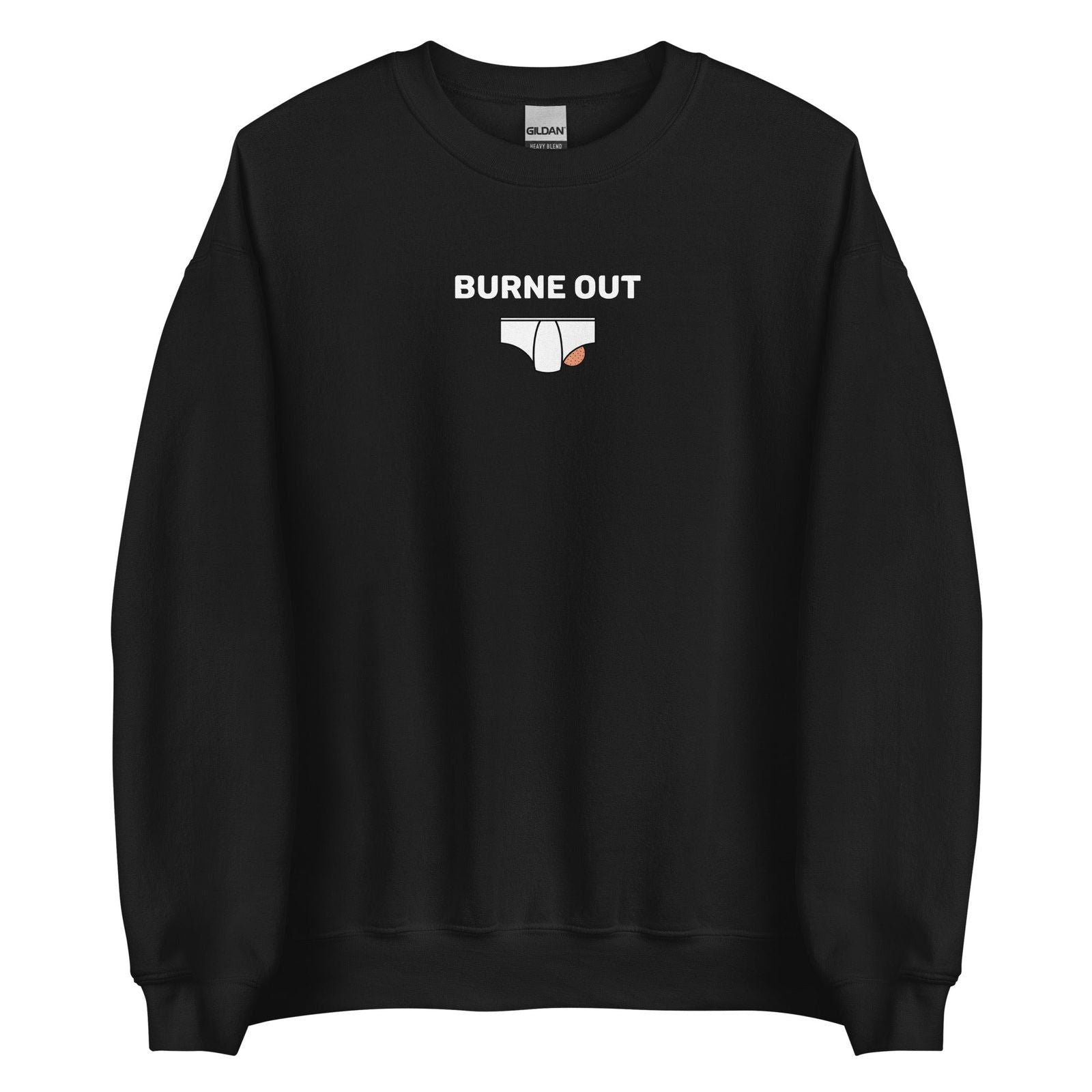 Sweat unisexe col rond Burne out Noir - Sedurro