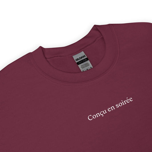 Sweat unisexe col rond Conçu en soirée - Sedurro