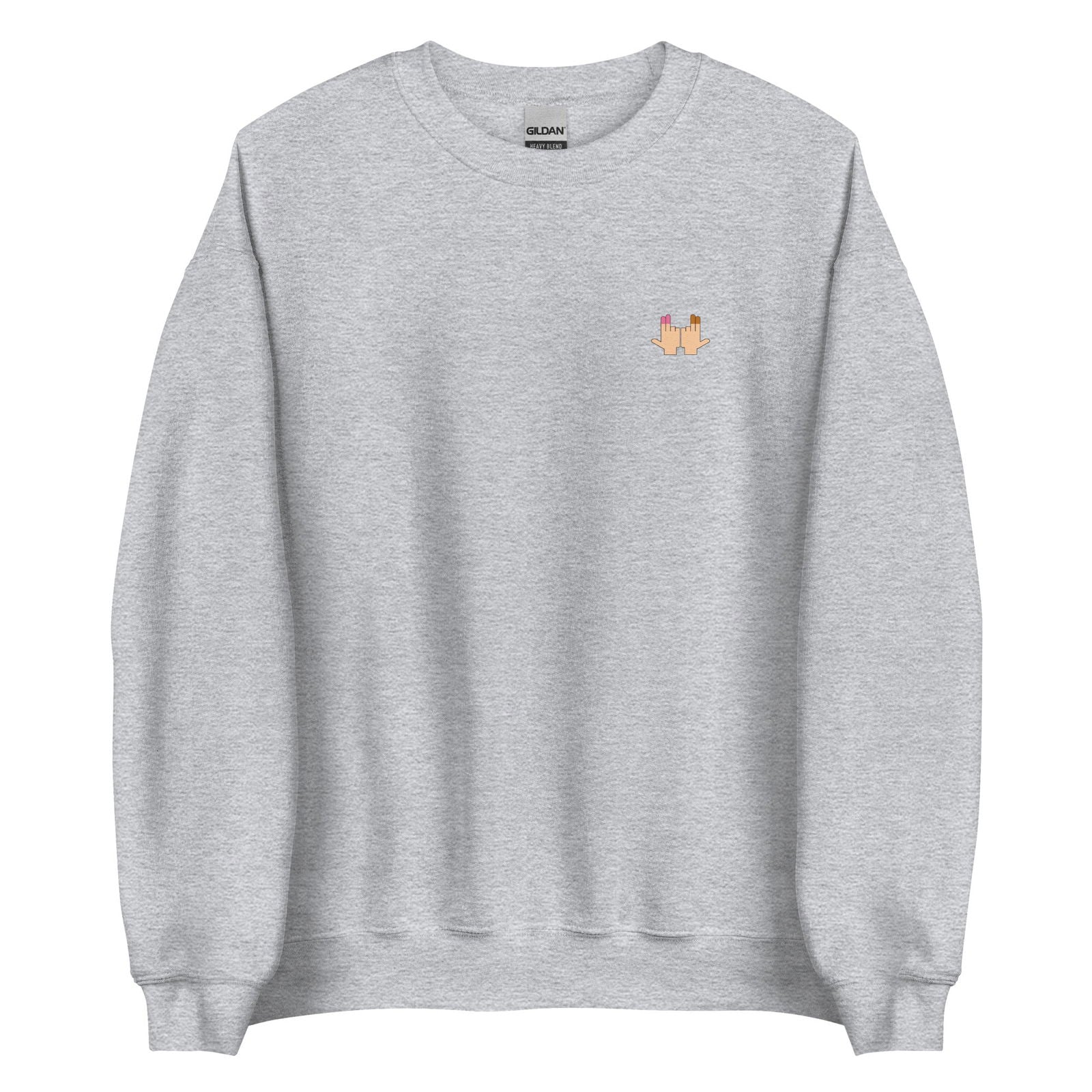 Sweat unisexe col rond DP Double péné signe du J seul Gris Sport - Sedurro