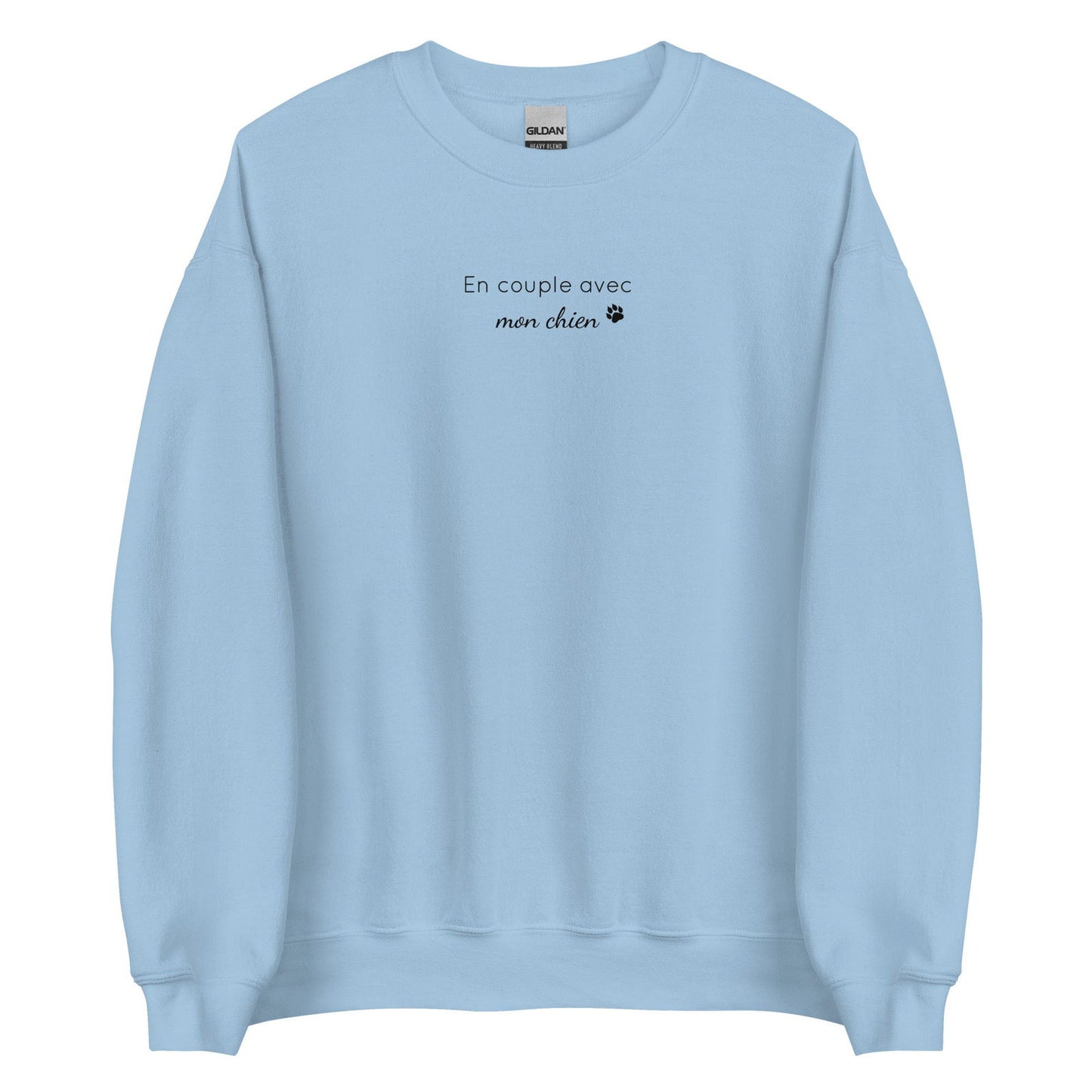 Sweat unisexe col rond En couple avec mon chien - Sedurro