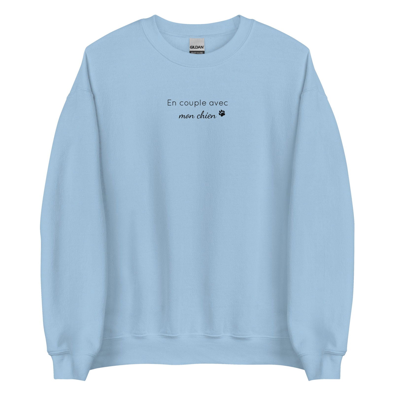 Sweat unisexe col rond En couple avec mon chien - Sedurro