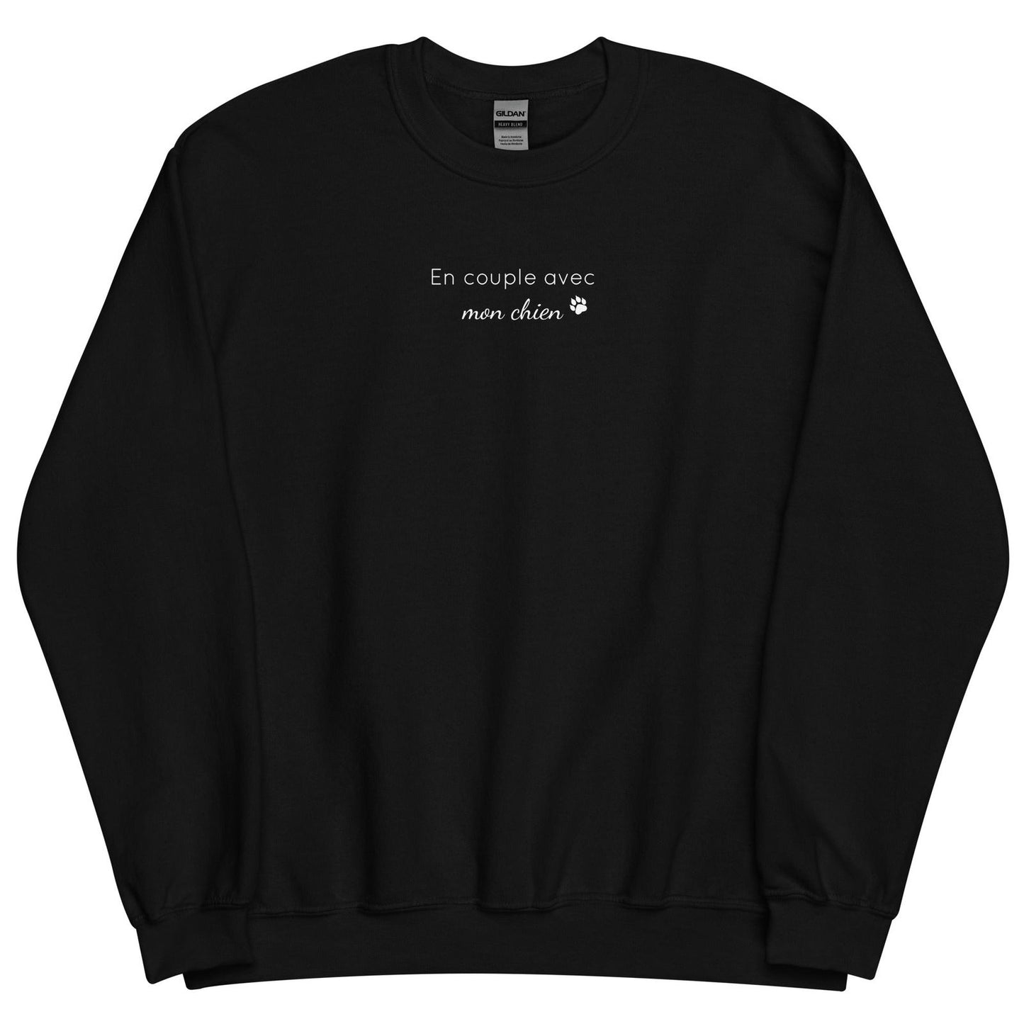 Sweat unisexe col rond En couple avec mon chien - Sedurro