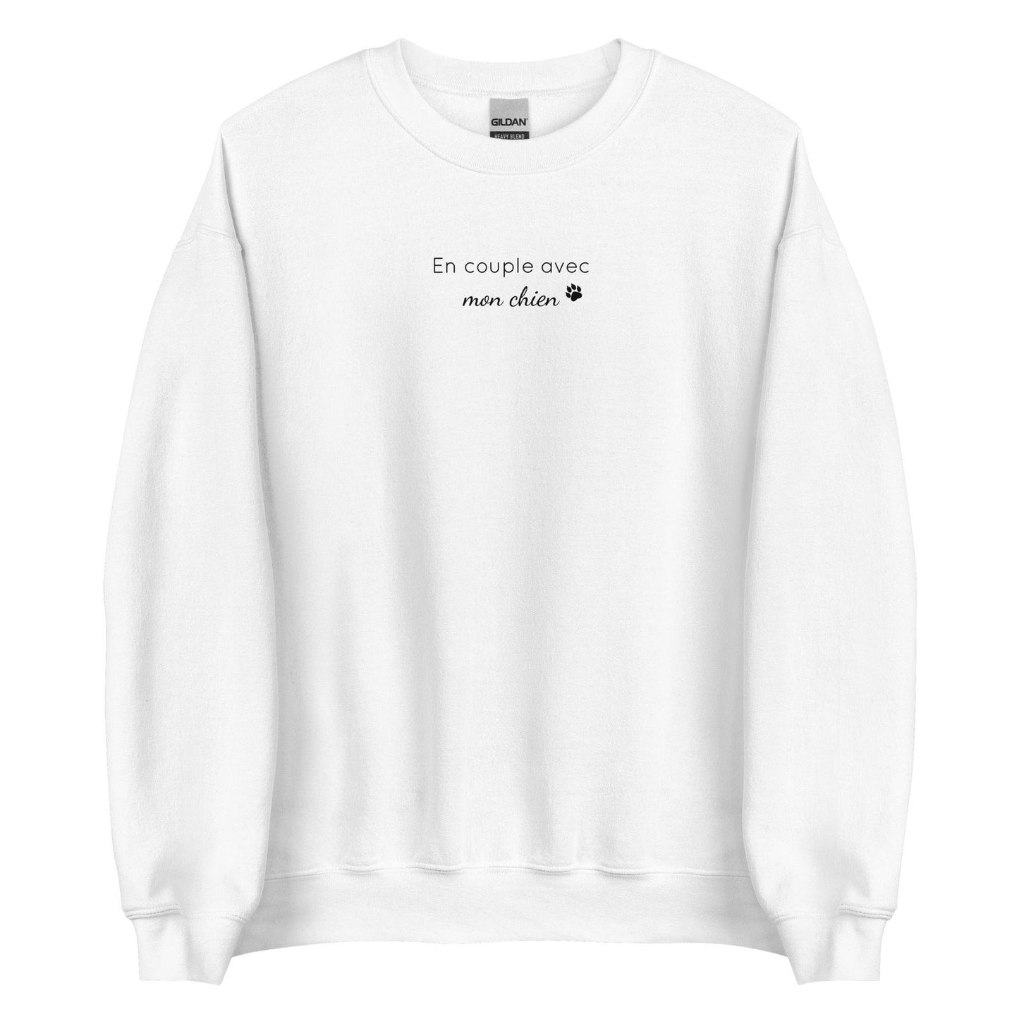 Sweat unisexe col rond En couple avec mon chien - Sedurro