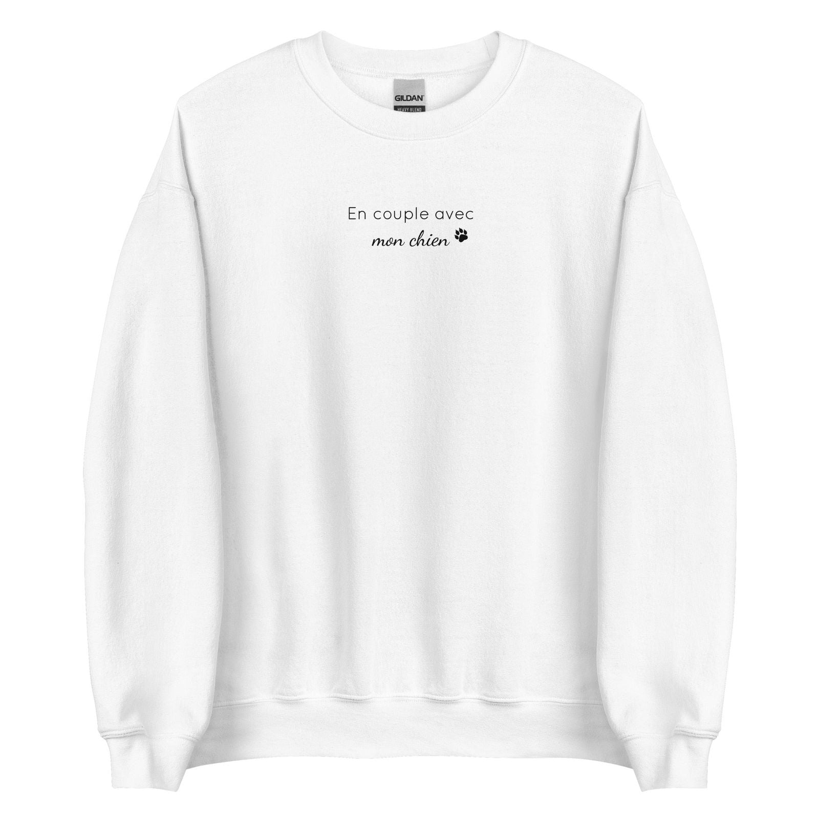 Sweat unisexe col rond En couple avec mon chien - Sedurro