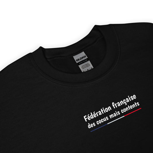 Sweat unisexe col rond Fédération française des cocus mais contents - Sedurro