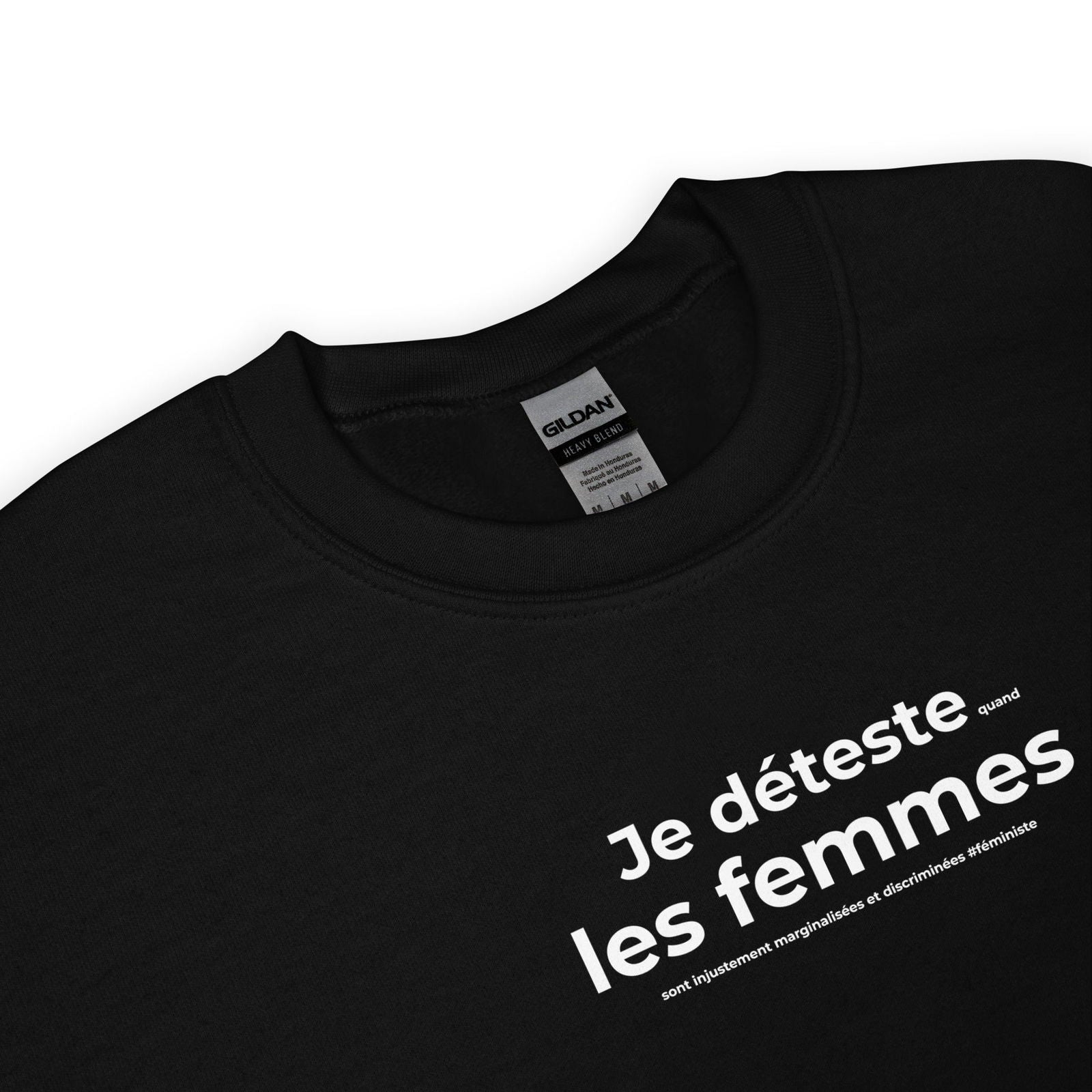 Sweat unisexe col rond Féministe Je déteste les femmes - Sedurro