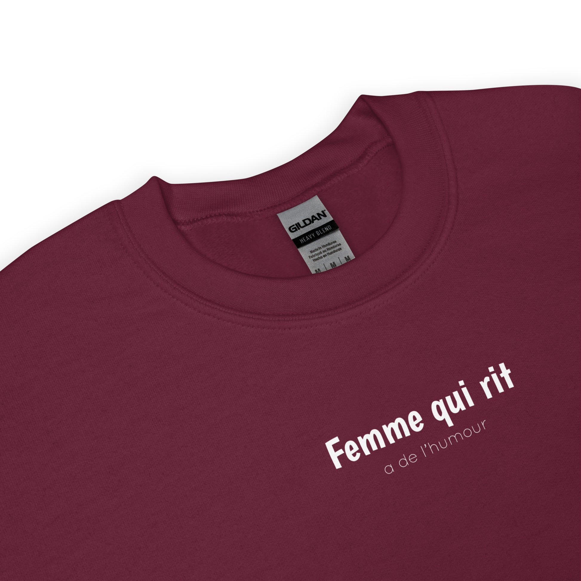 Sweat unisexe col rond Femme qui rit a de l'humour - Sedurro