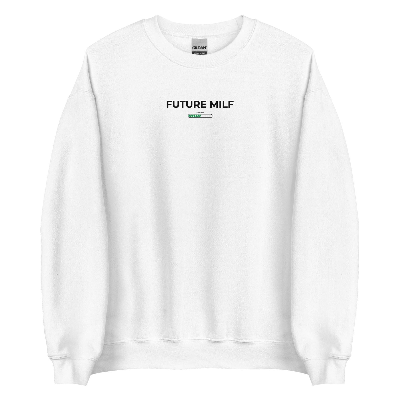 Sweat unisexe col rond Future milf Blanc - Sedurro