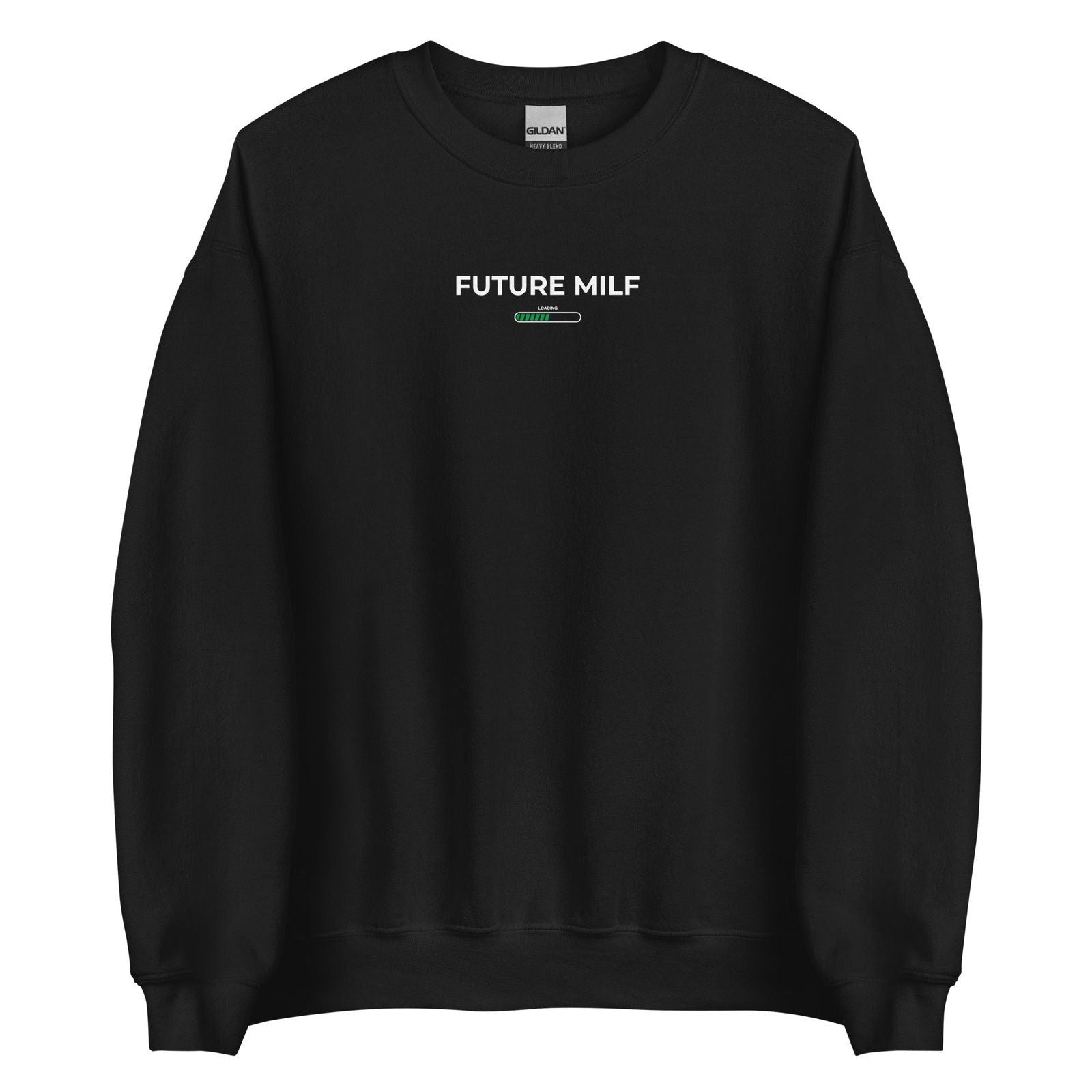 Sweat unisexe col rond Future milf Noir - Sedurro