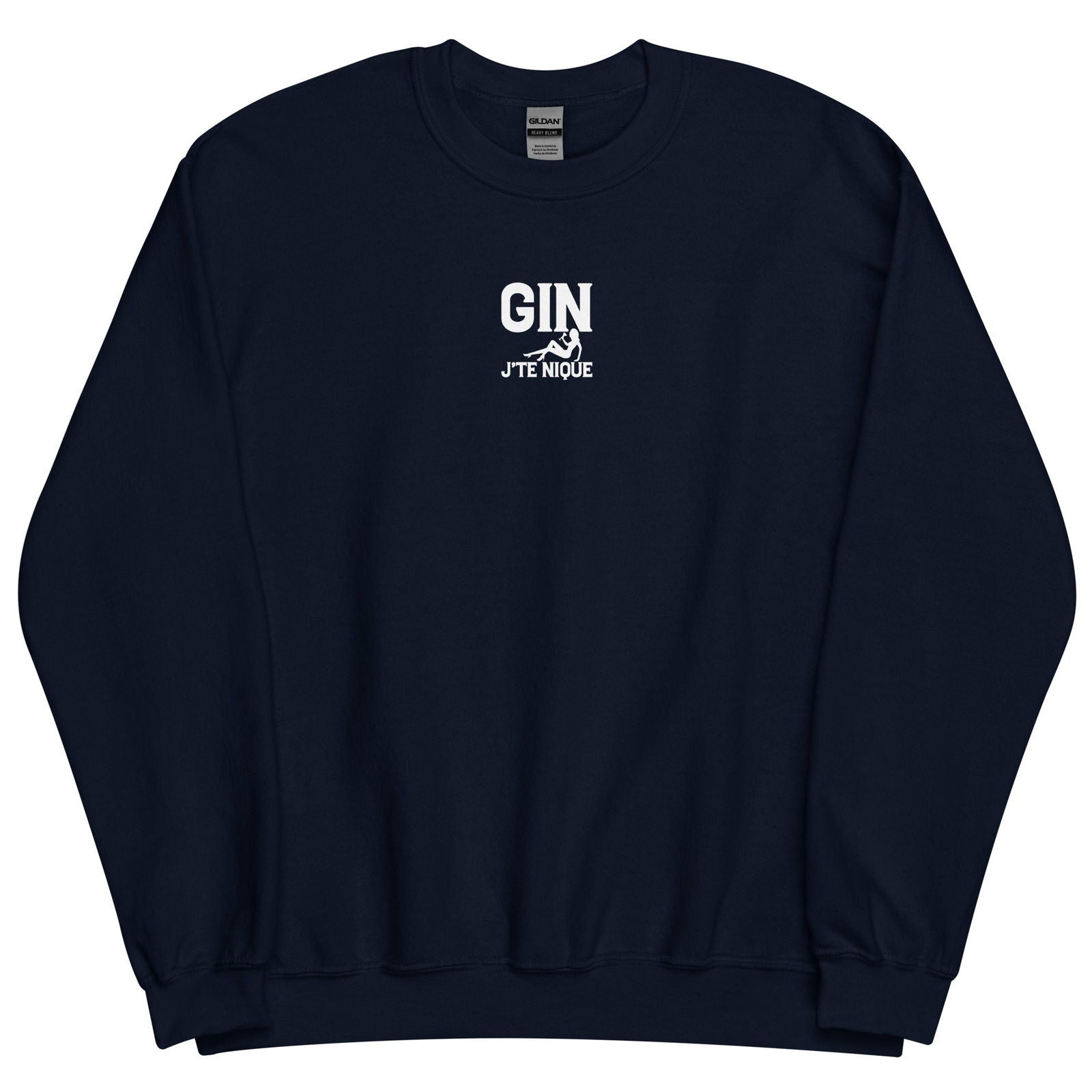 Sweat unisexe col rond Gin j'te nique - Sedurro