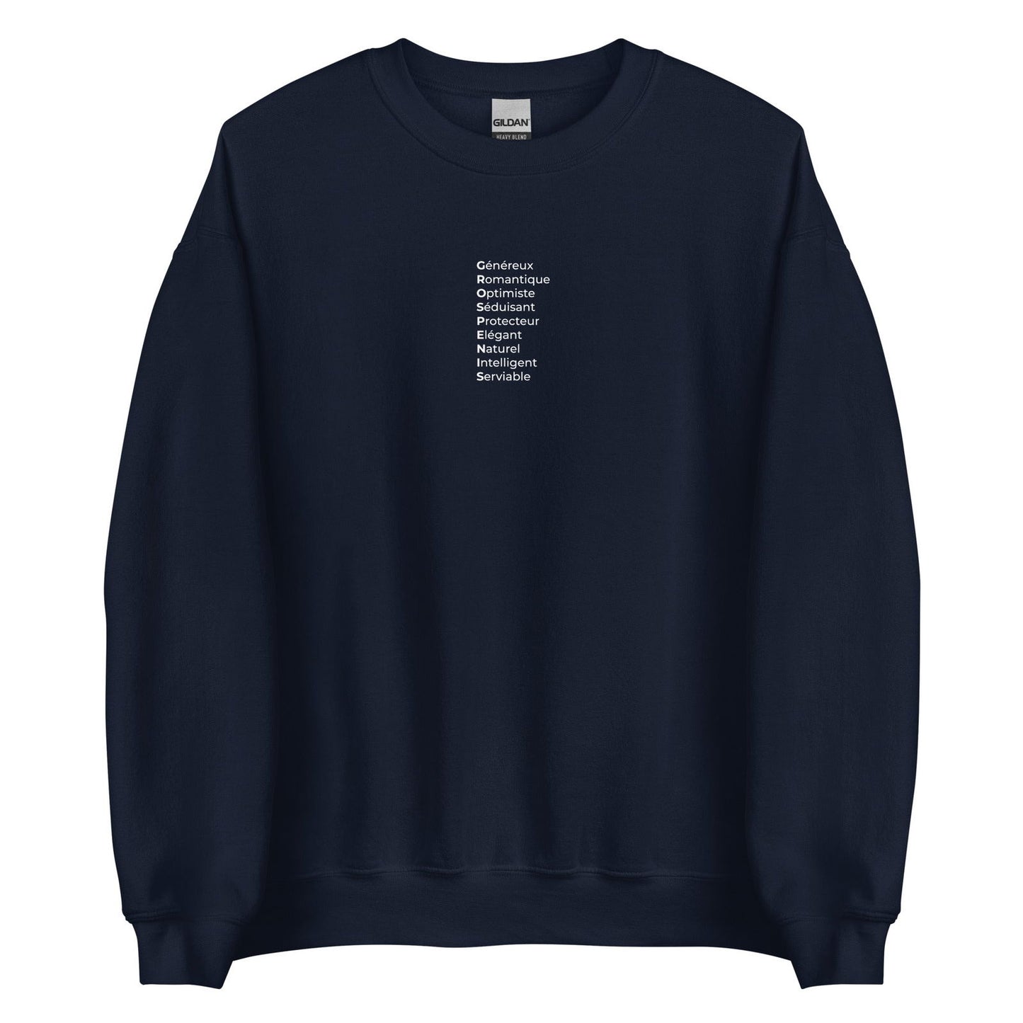 Sweat unisexe col rond Gros pénis qualités Bleu Marine - Sedurro