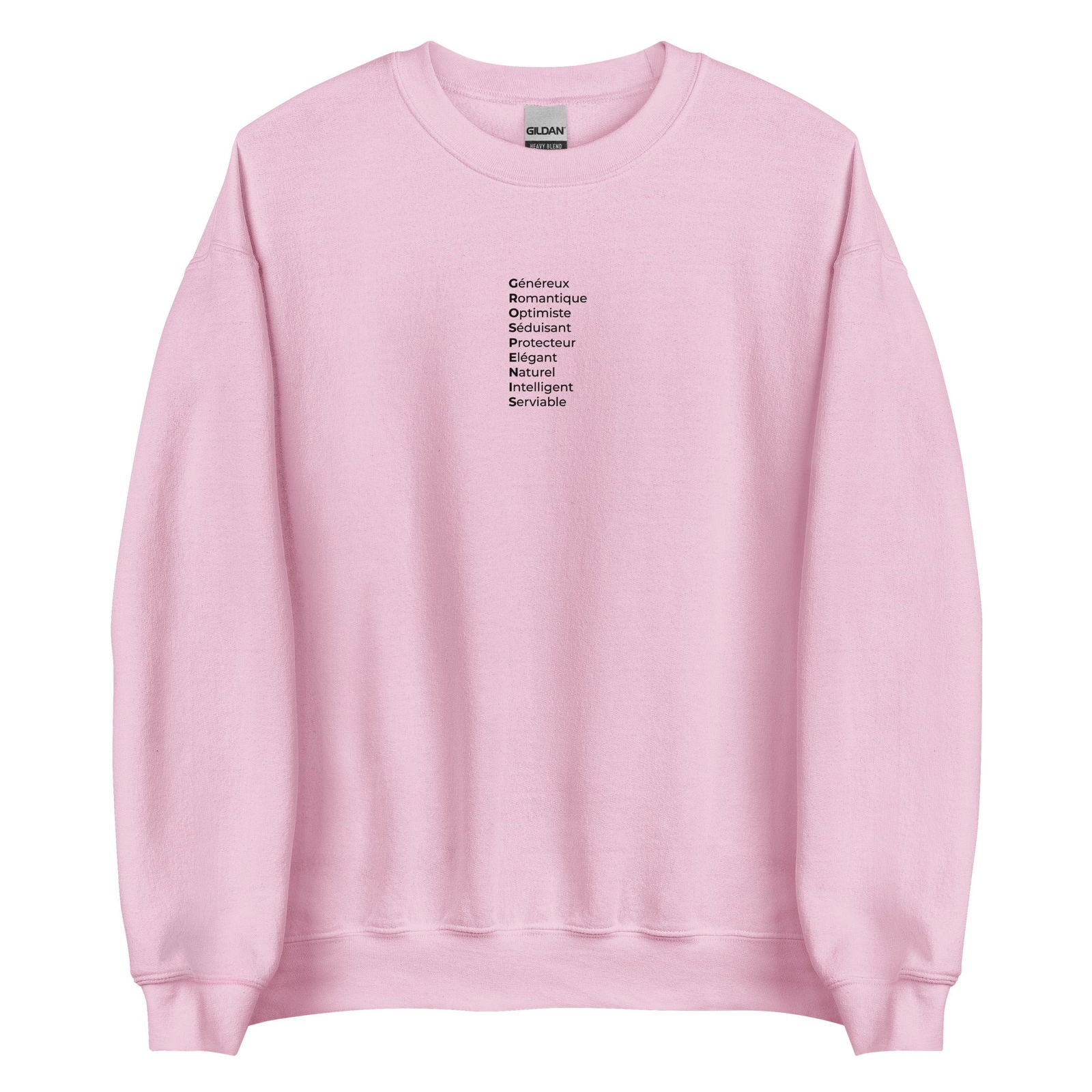Sweat unisexe col rond Gros pénis qualités Rose Clair - Sedurro