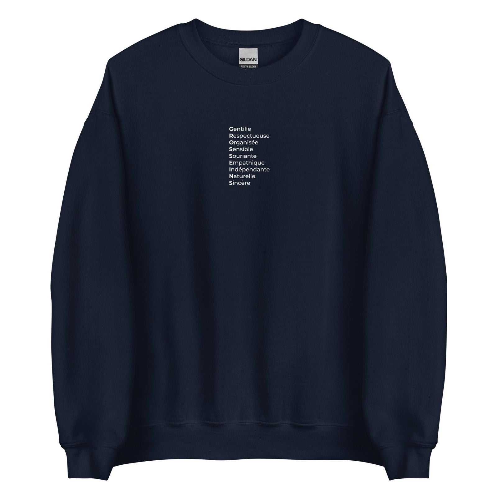 Sweat unisexe col rond Gros seins qualités Bleu Marine - Sedurro