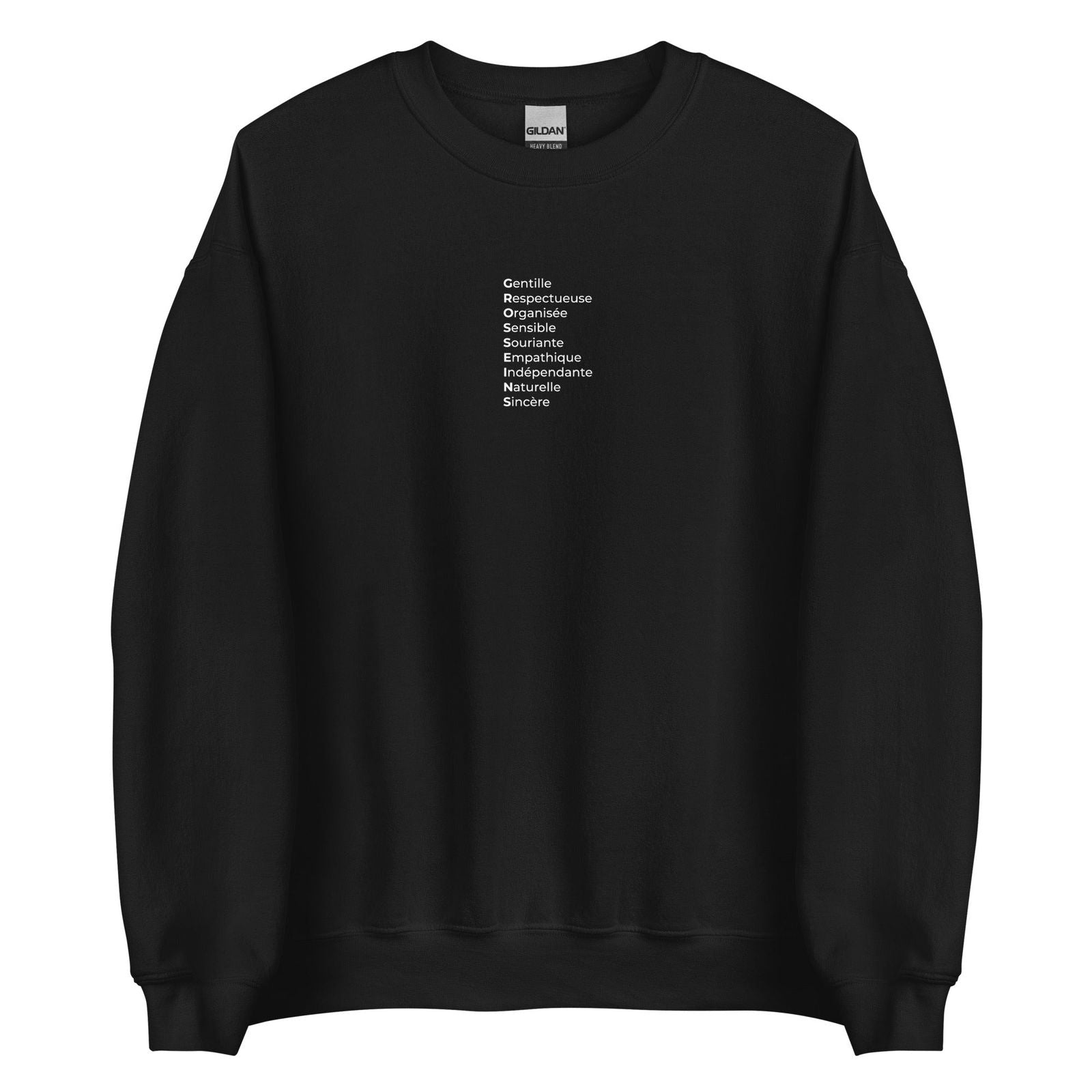 Sweat unisexe col rond Gros seins qualités Noir - Sedurro