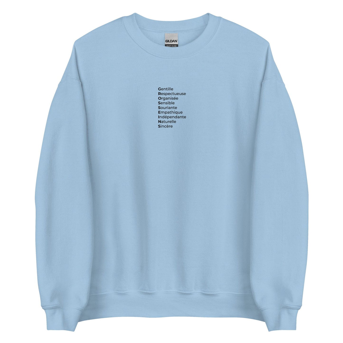 Sweat unisexe col rond Gros seins qualités Bleu Clair - Sedurro