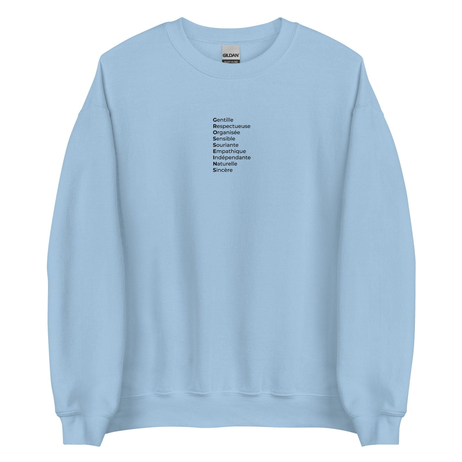 Sweat unisexe col rond Gros seins qualités Bleu Clair - Sedurro