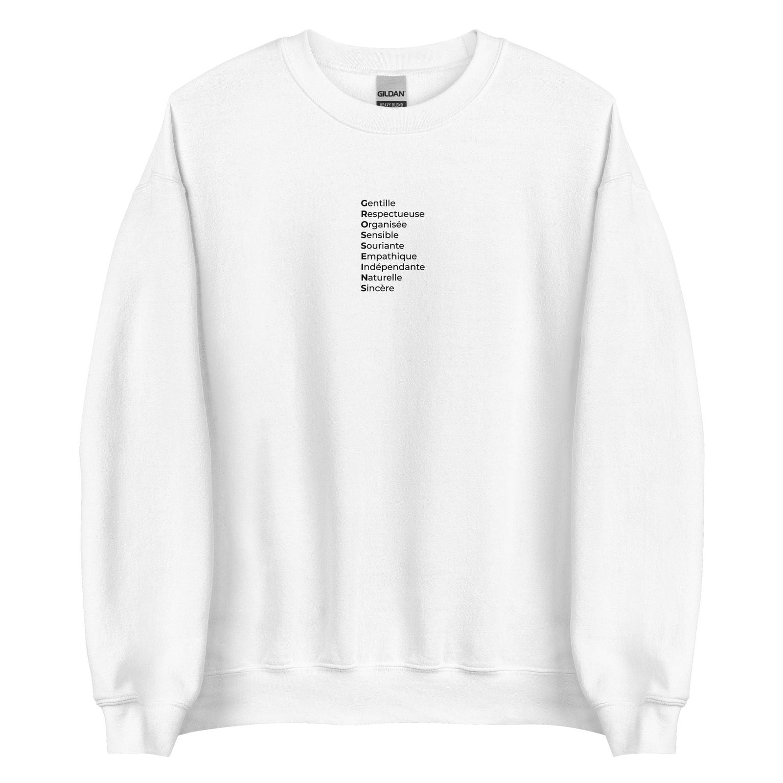 Sweat unisexe col rond Gros seins qualités Blanc - Sedurro