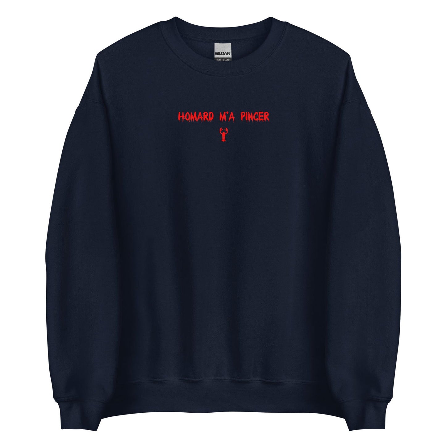 Sweat unisexe col rond Homard m'a pincer Bleu Marine - Sedurro