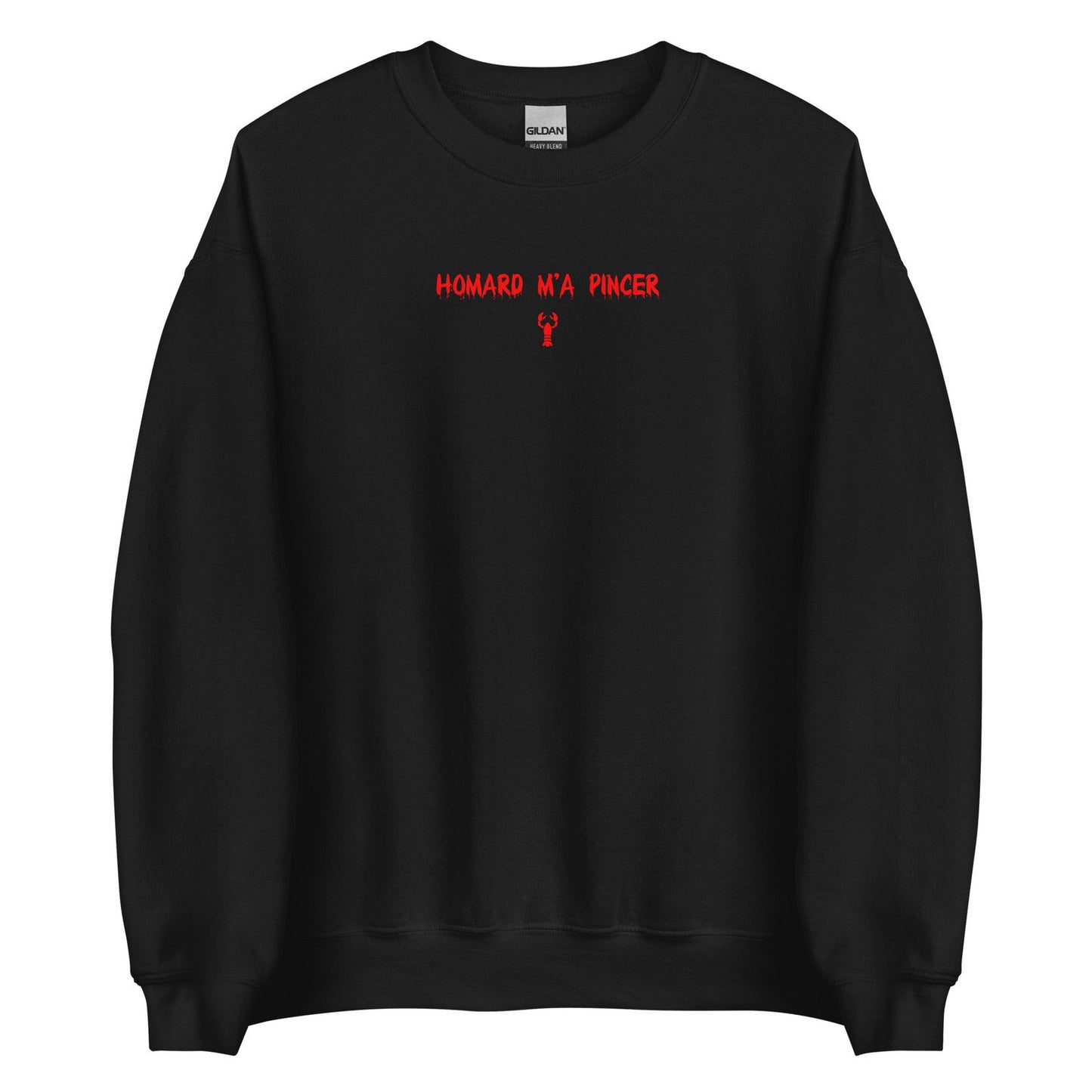 Sweat unisexe col rond Homard m'a pincer Noir - Sedurro