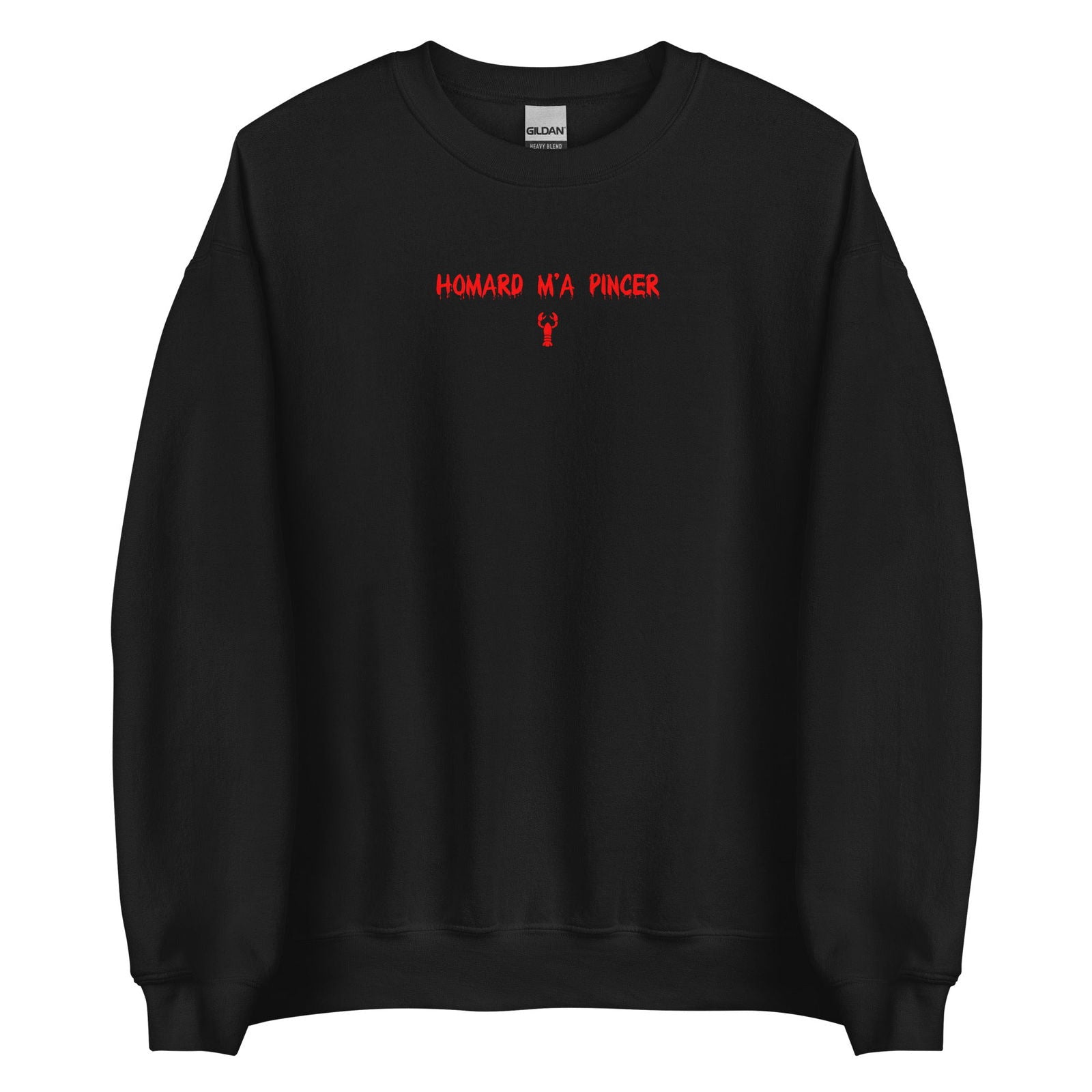Sweat unisexe col rond Homard m'a pincer Noir - Sedurro