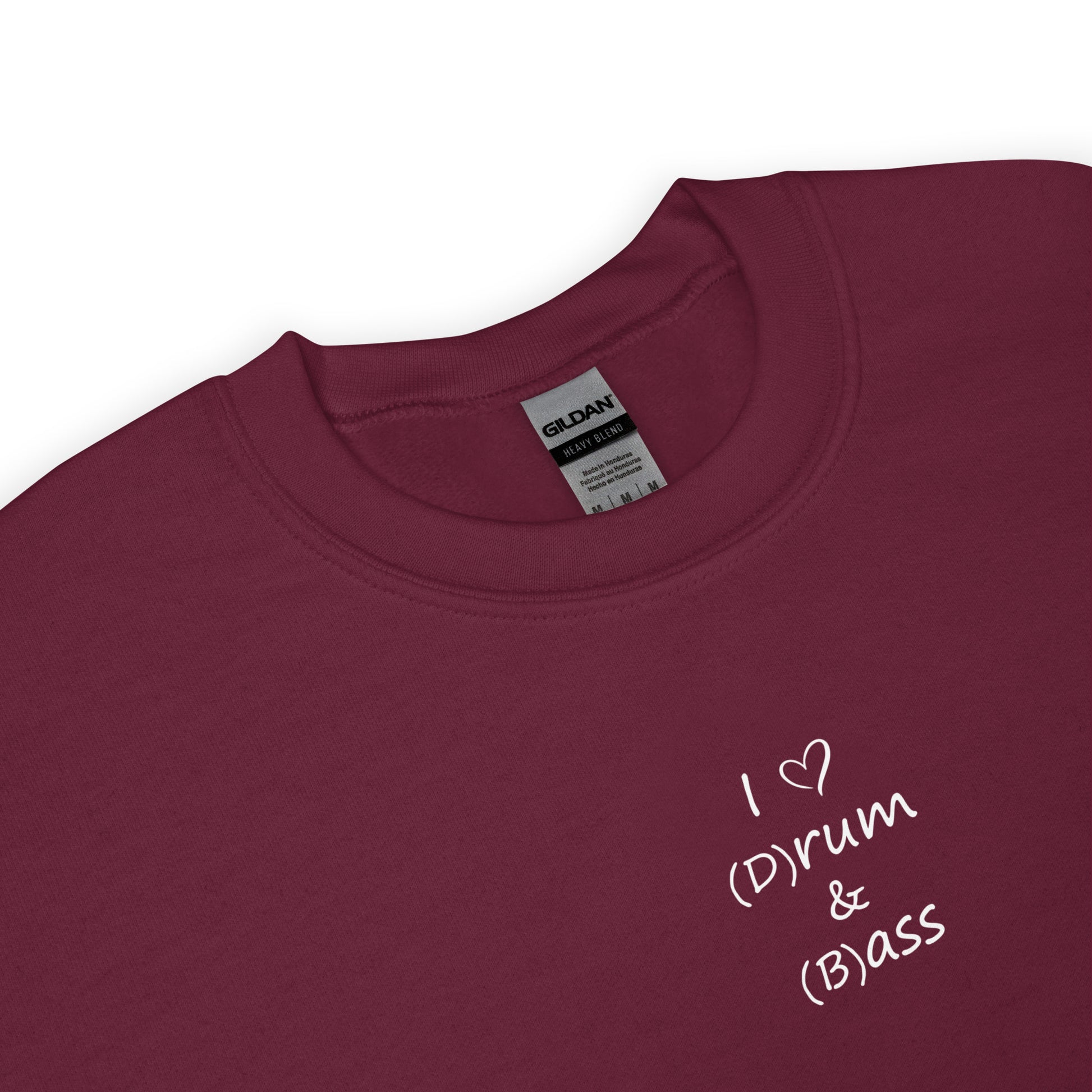 Sweat unisexe col rond I love (d)rum and (b)ass - Sedurro