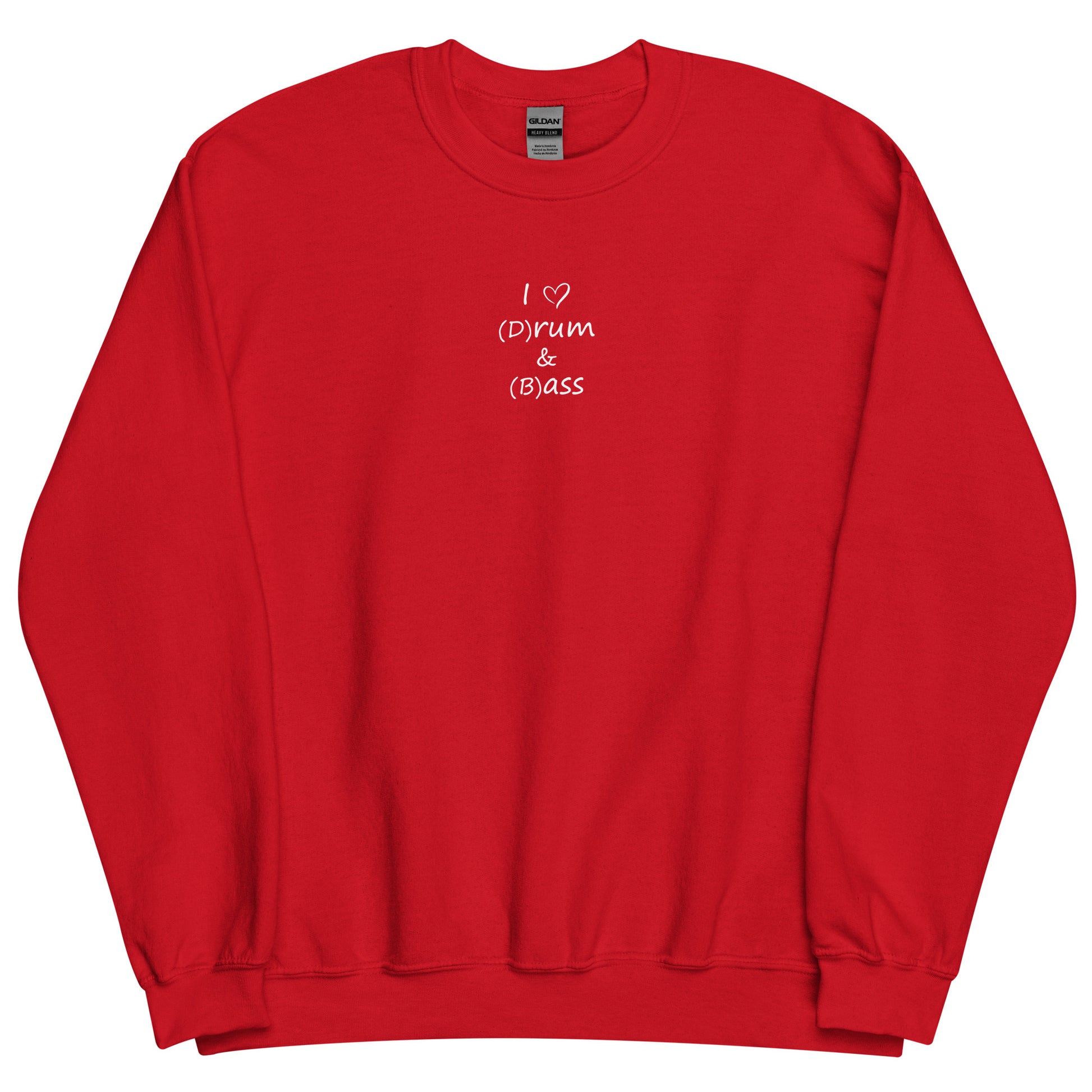 Sweat unisexe col rond I love (d)rum and (b)ass - Sedurro