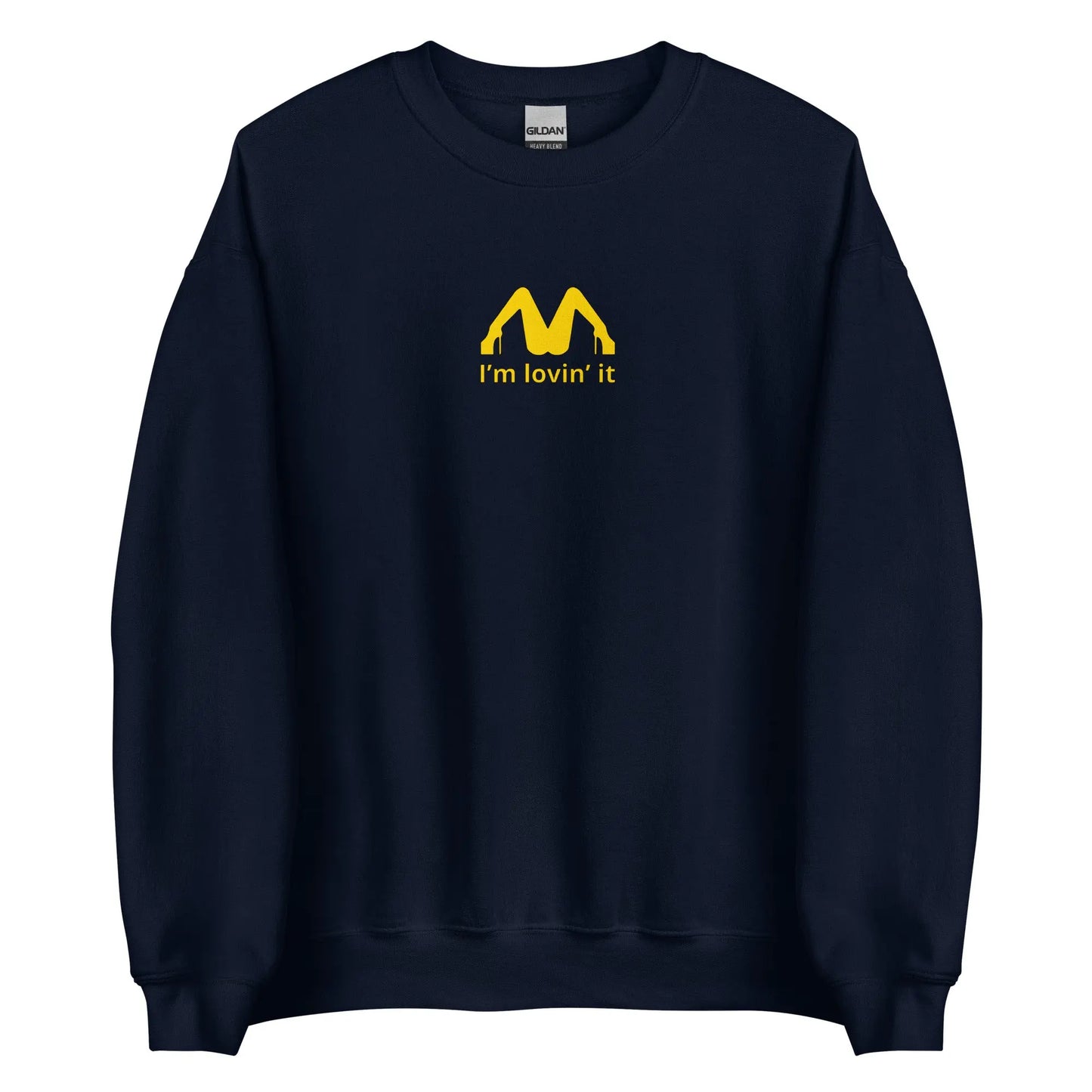 Sweat unisexe col rond I'm lovin' it Bleu Marine - Sedurro