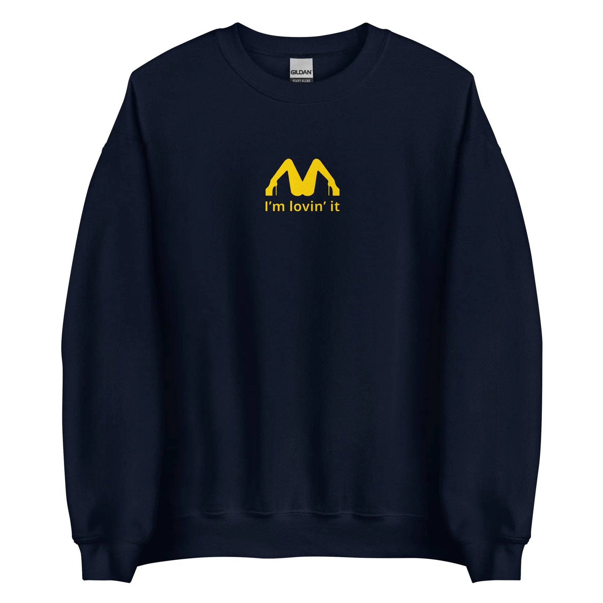 Sweat unisexe col rond I'm lovin' it Bleu Marine - Sedurro