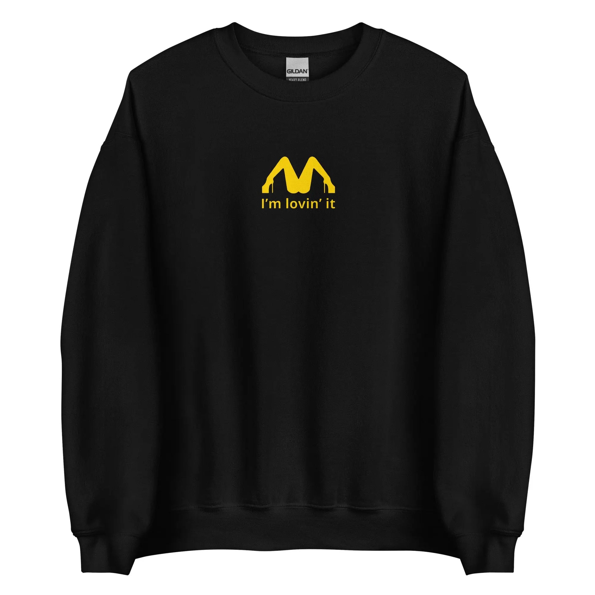 Sweat unisexe col rond I'm lovin' it Noir - Sedurro