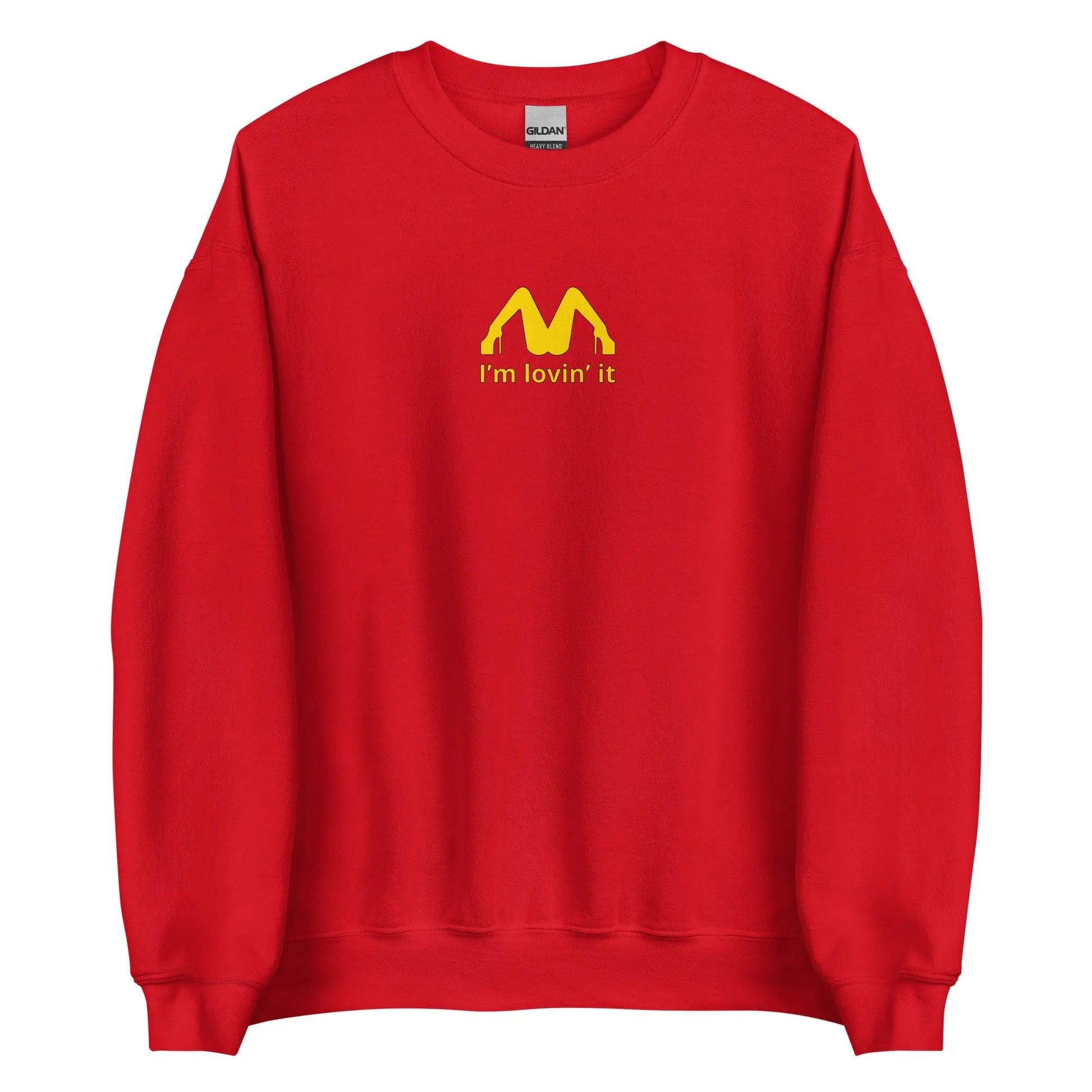 Sweat unisexe col rond I'm lovin' it Rouge - Sedurro