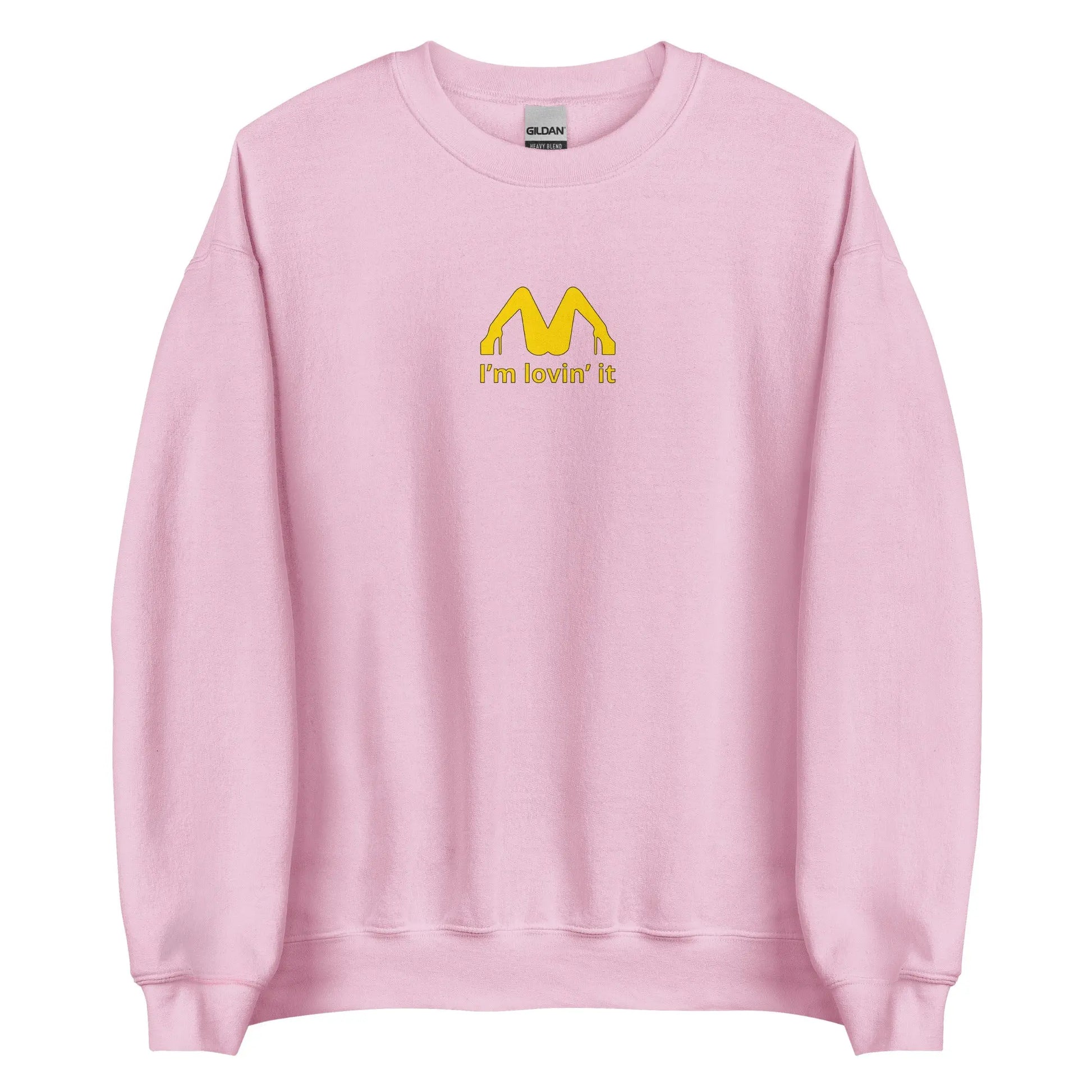 Sweat unisexe col rond I'm lovin' it Rose Clair - Sedurro