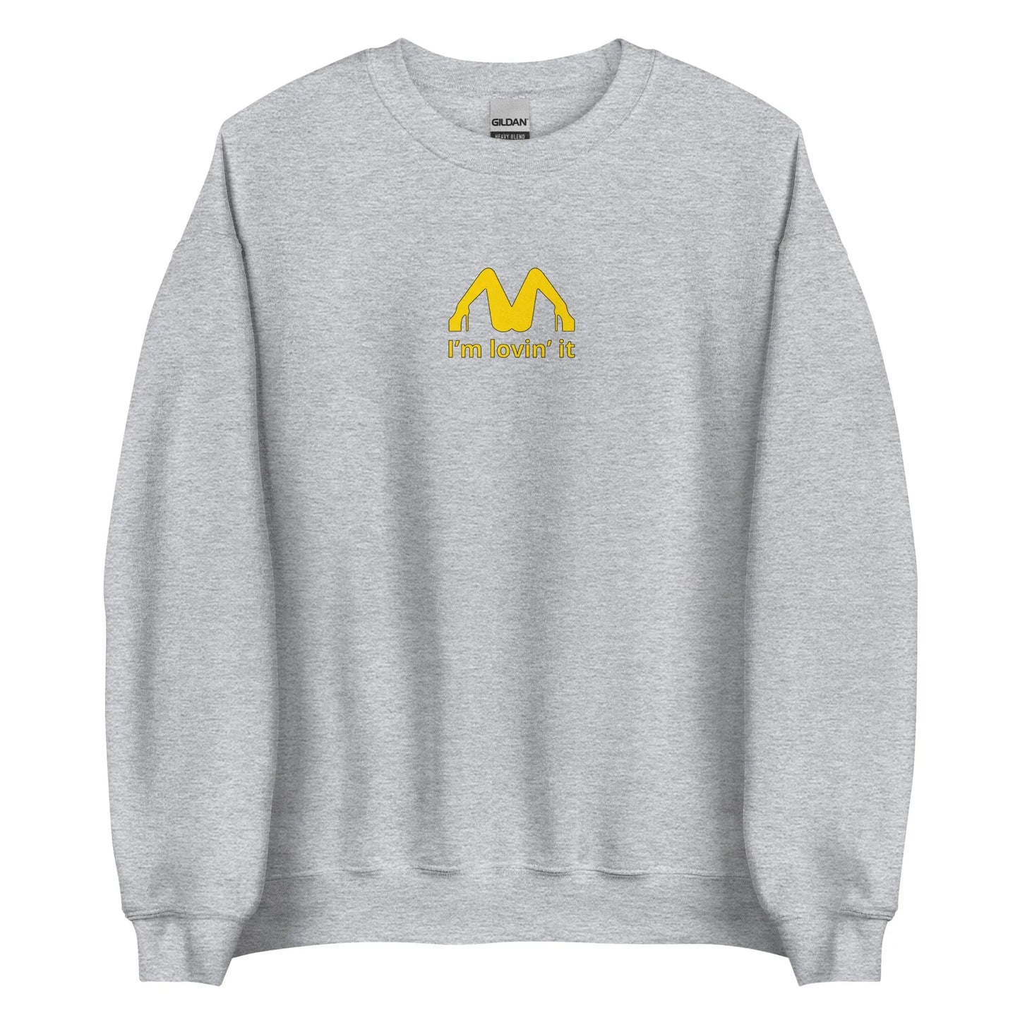 Sweat unisexe col rond I'm lovin' it Gris Sport - Sedurro