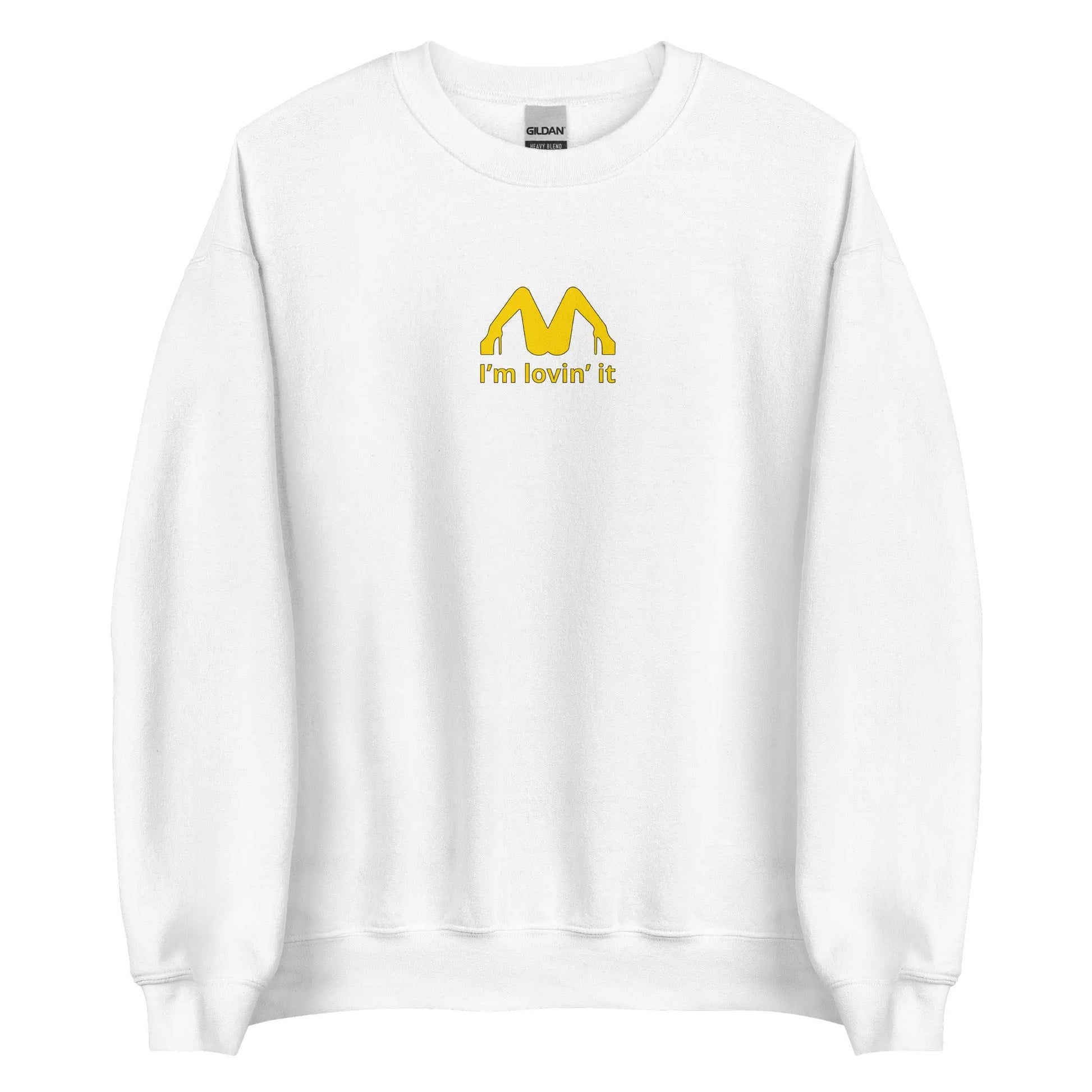 Sweat unisexe col rond I'm lovin' it Blanc - Sedurro