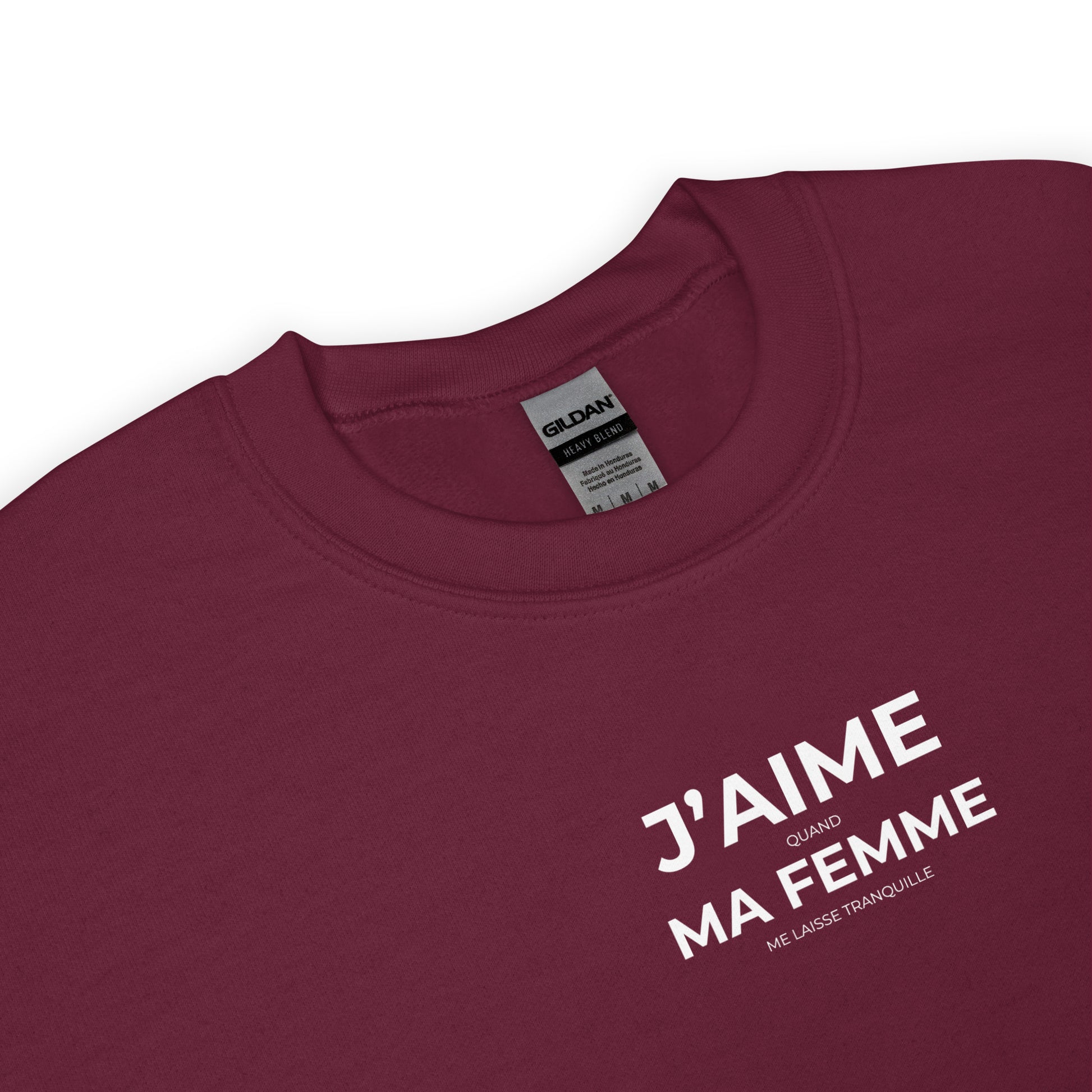 Sweat unisexe col rond J'aime quand ma femme me laisse tranquille - Sedurro