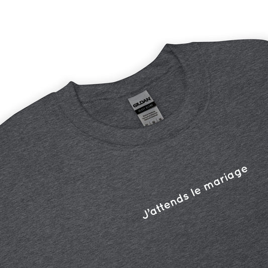 Sweat unisexe col rond J'attends le mariage - Sedurro