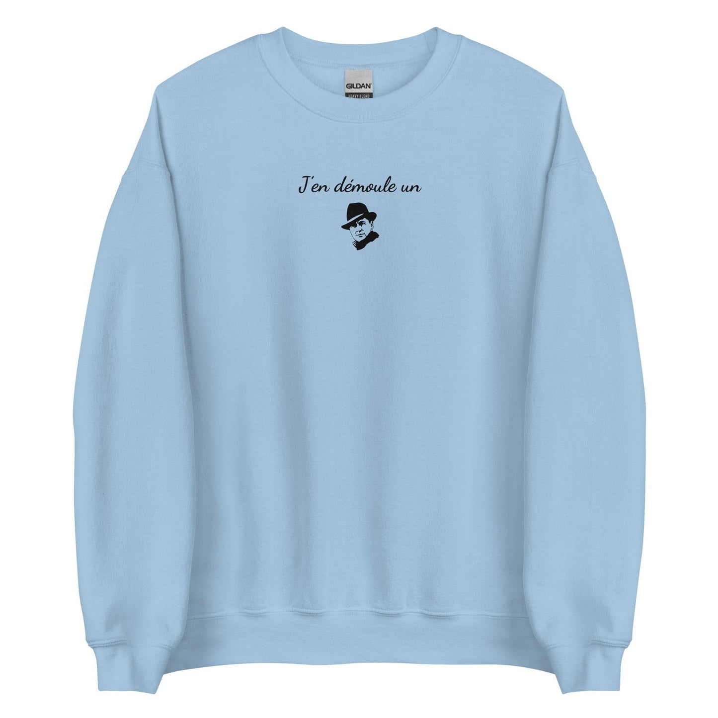Sweat unisexe col rond J'en démoule un Bleu Clair - Sedurro