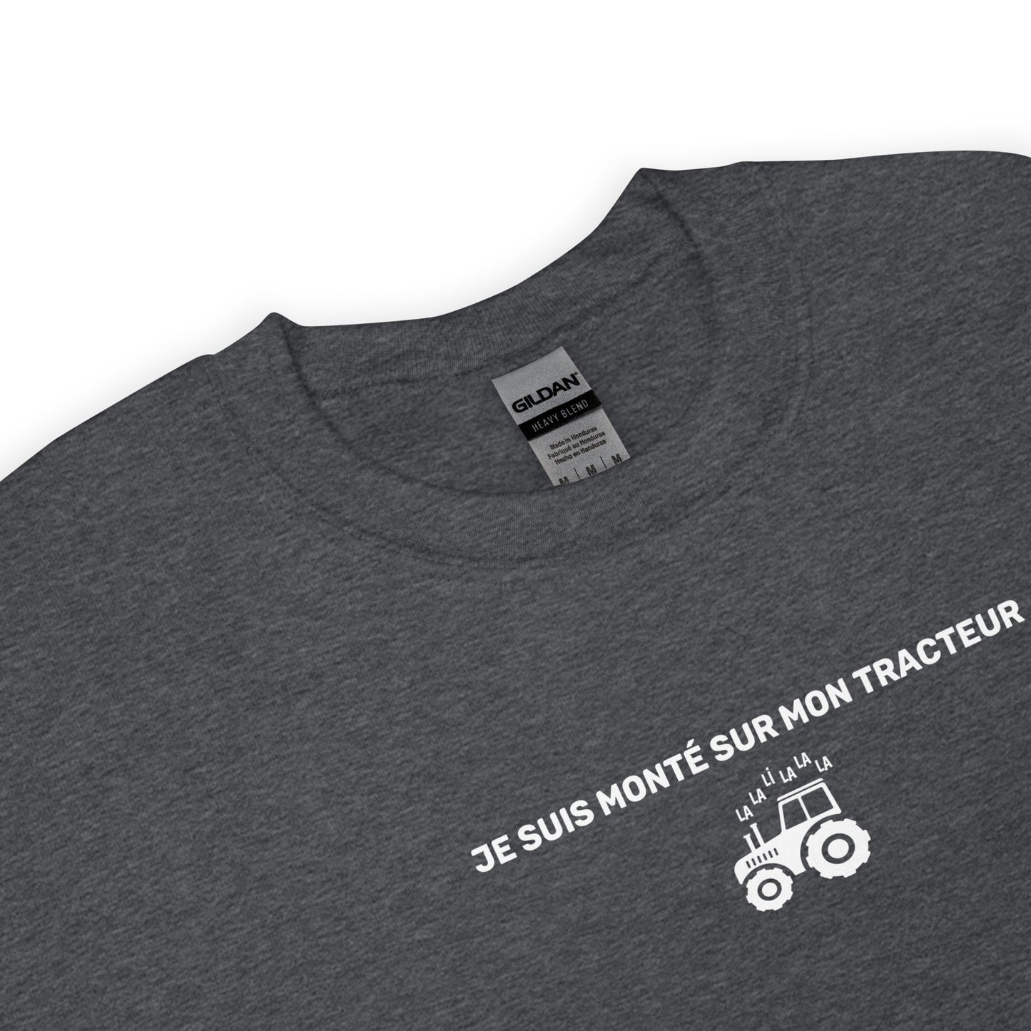 Sweat unisexe col rond Je suis monté sur mon tracteur - Sedurro