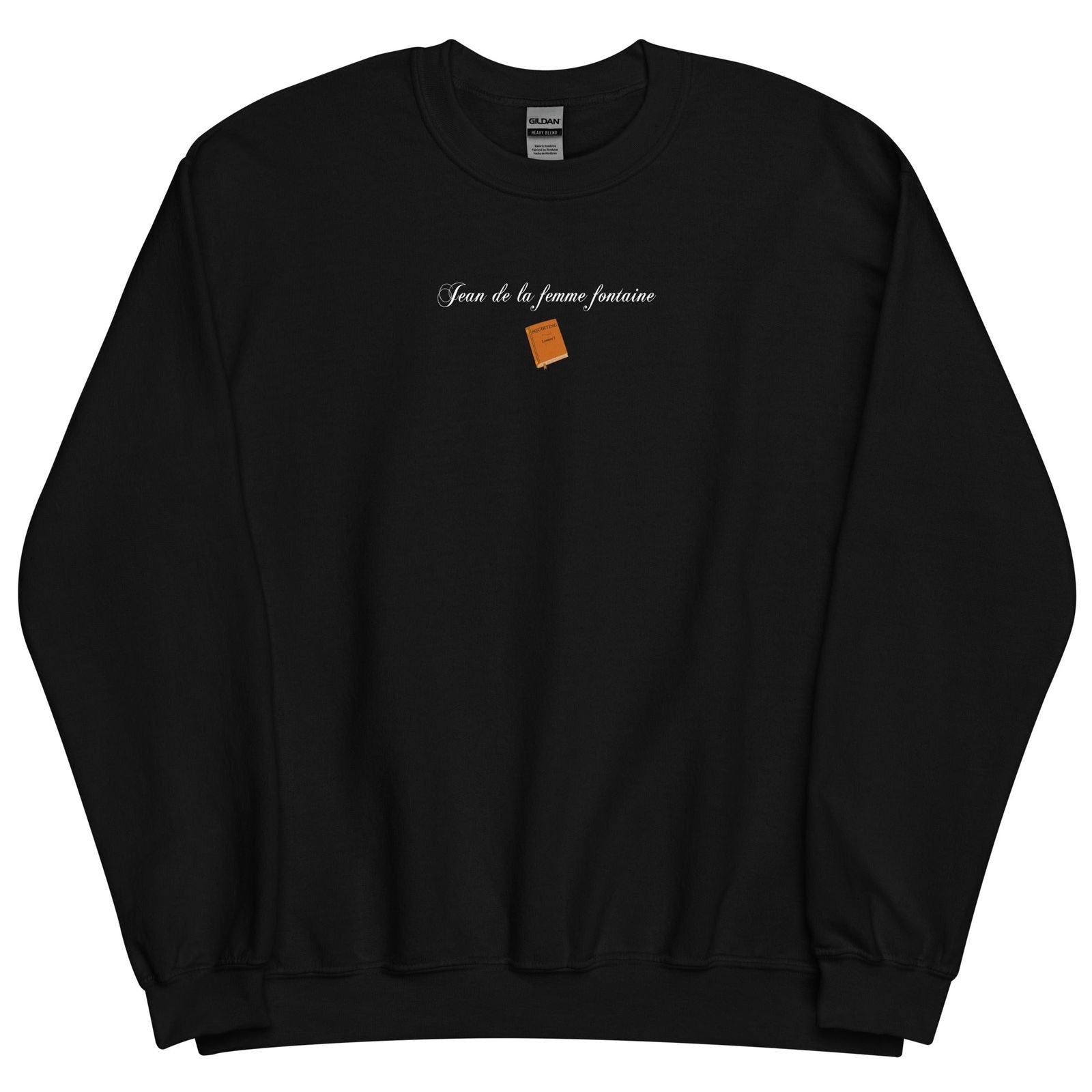 Sweat unisexe col rond Jean de la femme fontaine - Sedurro