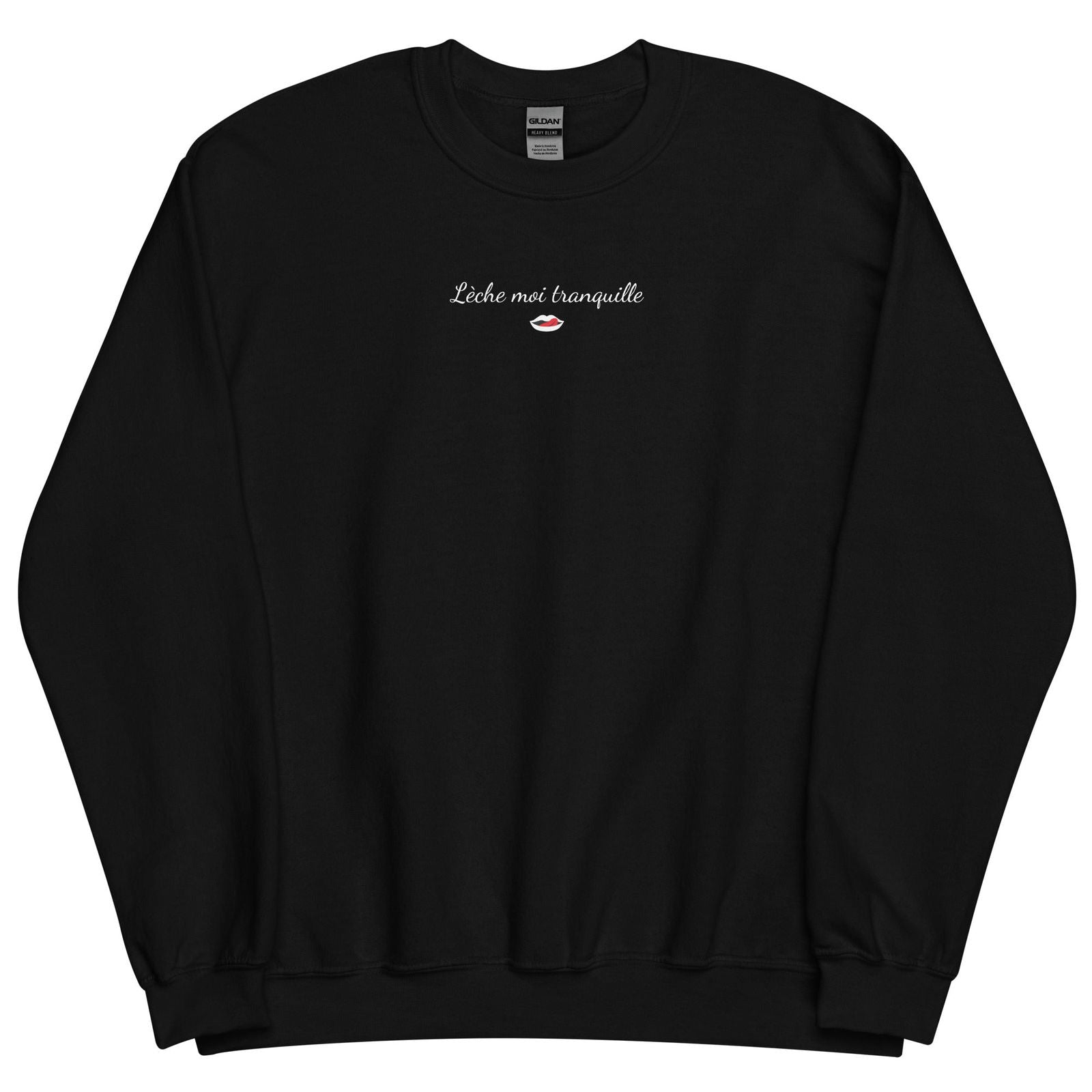 Sweat unisexe col rond Lèche moi tranquille - Sedurro
